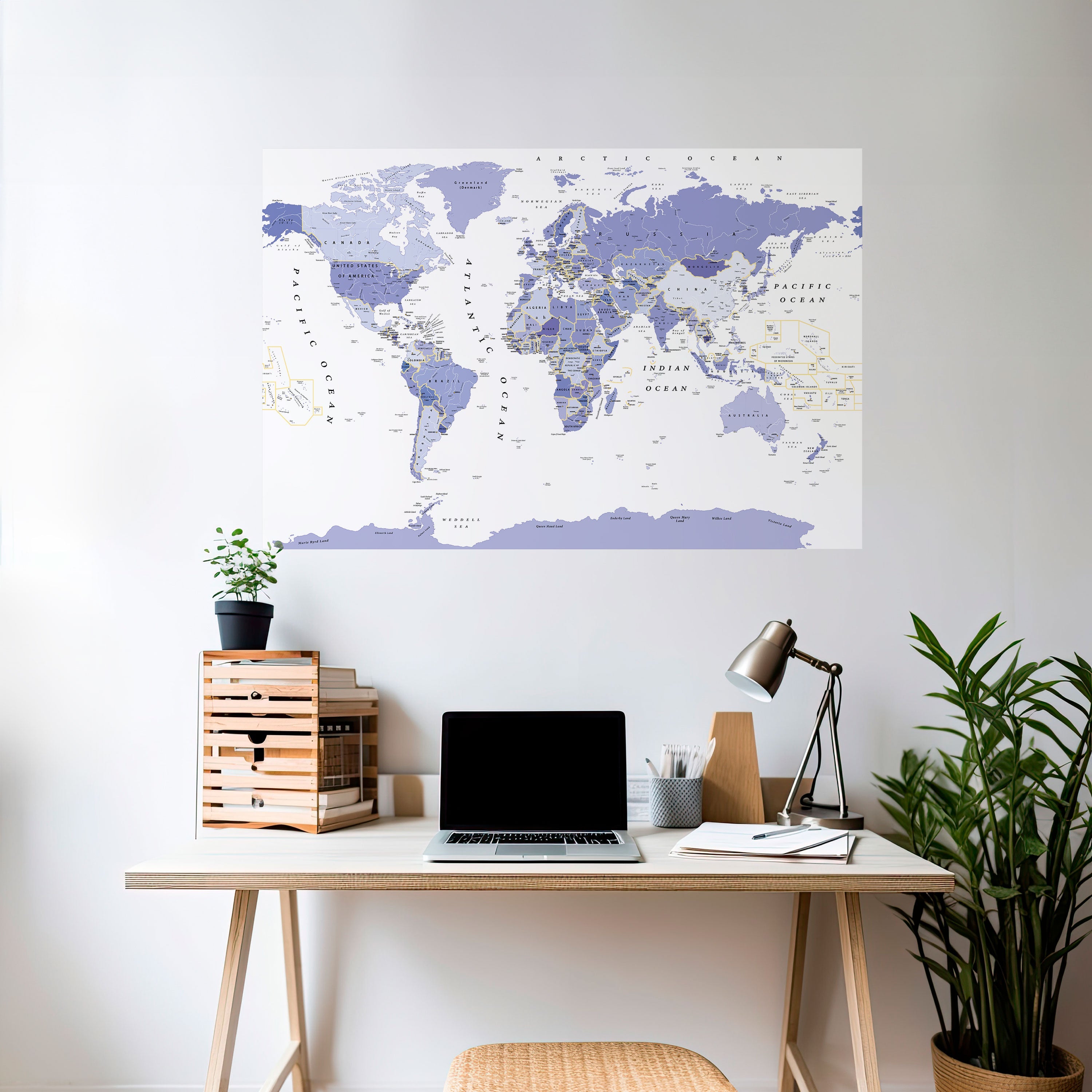 VIOLET WORLDVIEW Peel and Stick Horizontal Poster