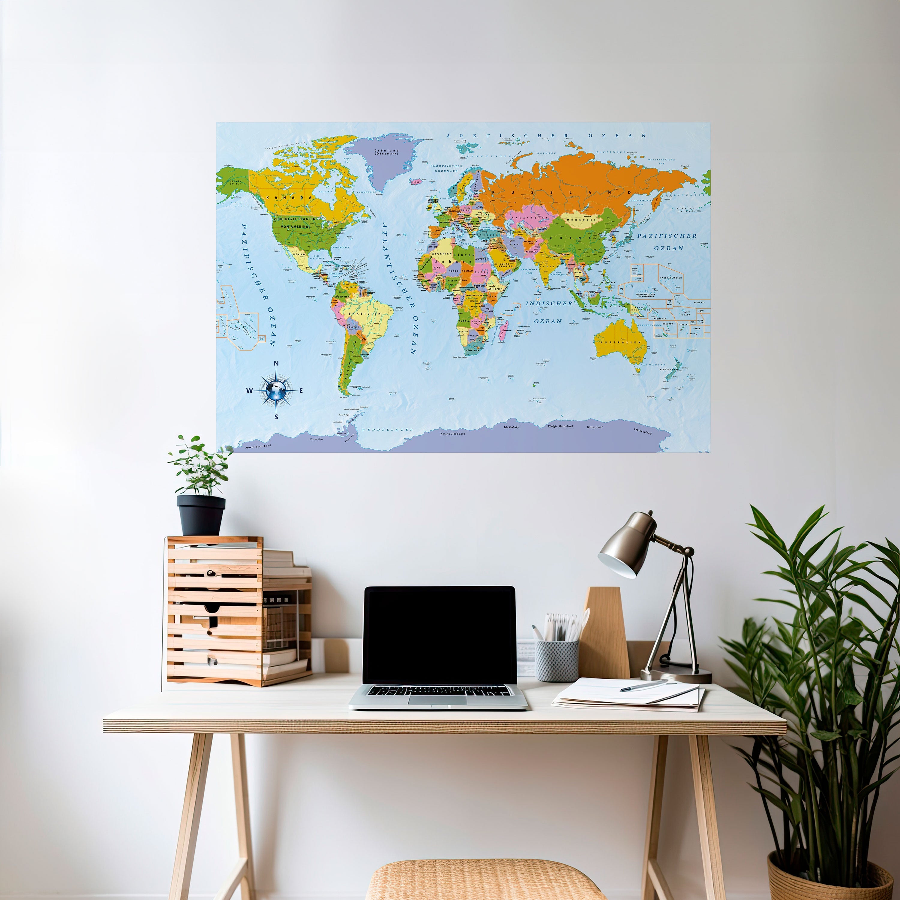 OCEANS OF DISCOVERY [DE] Peel and Stick Horizontal Poster