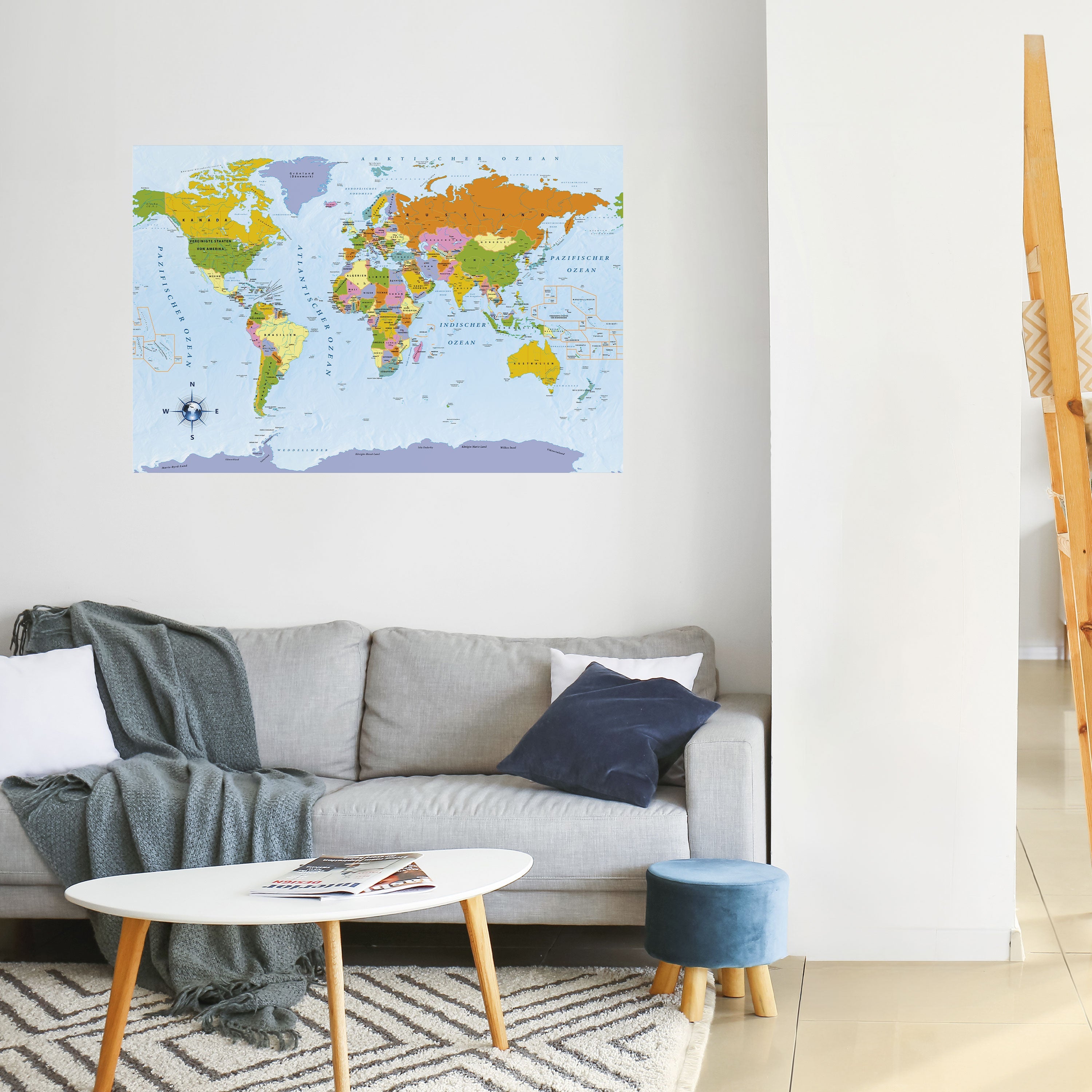 OCEANS OF DISCOVERY [DE] Peel and Stick Horizontal Poster