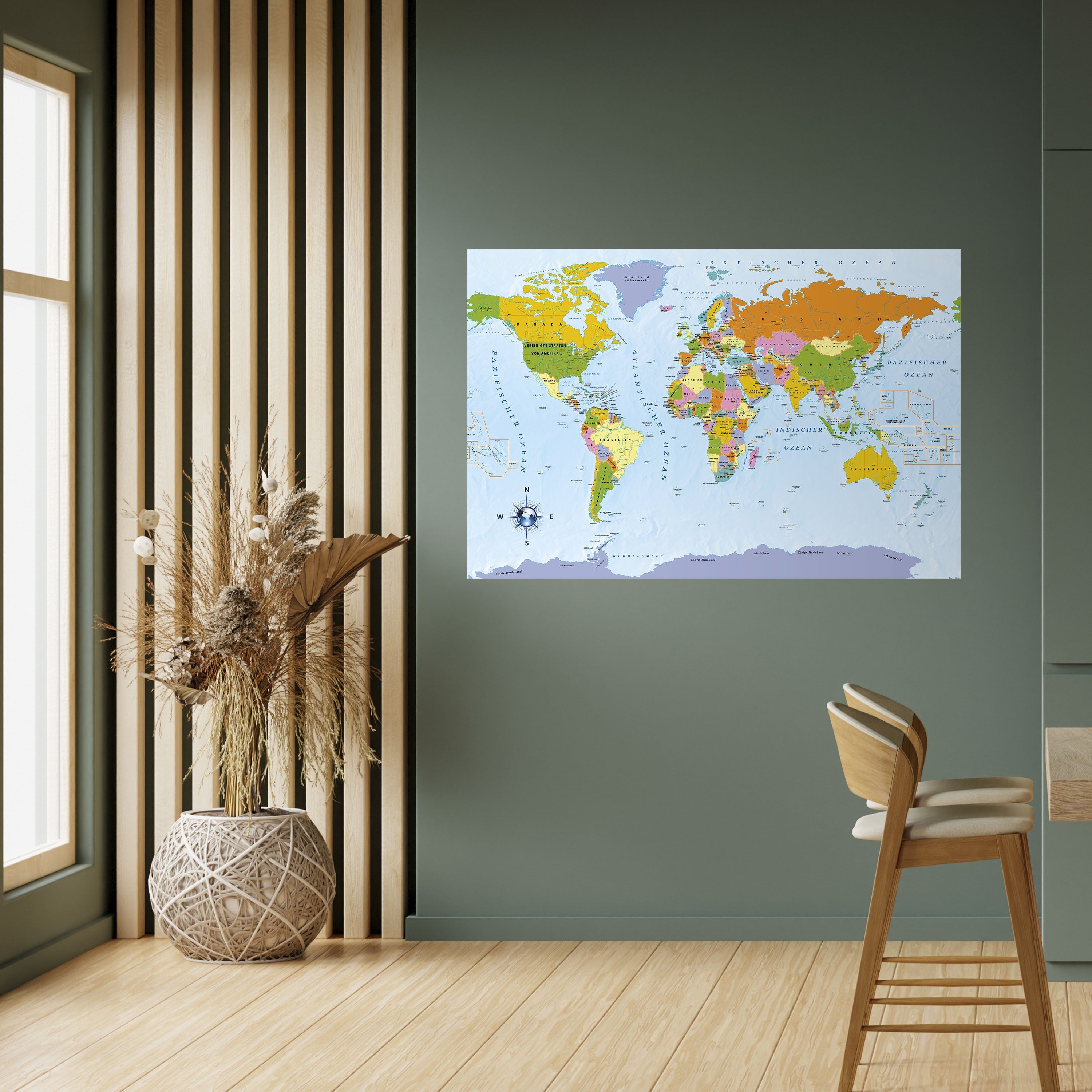 OCEANS OF DISCOVERY [DE] Peel and Stick Horizontal Poster