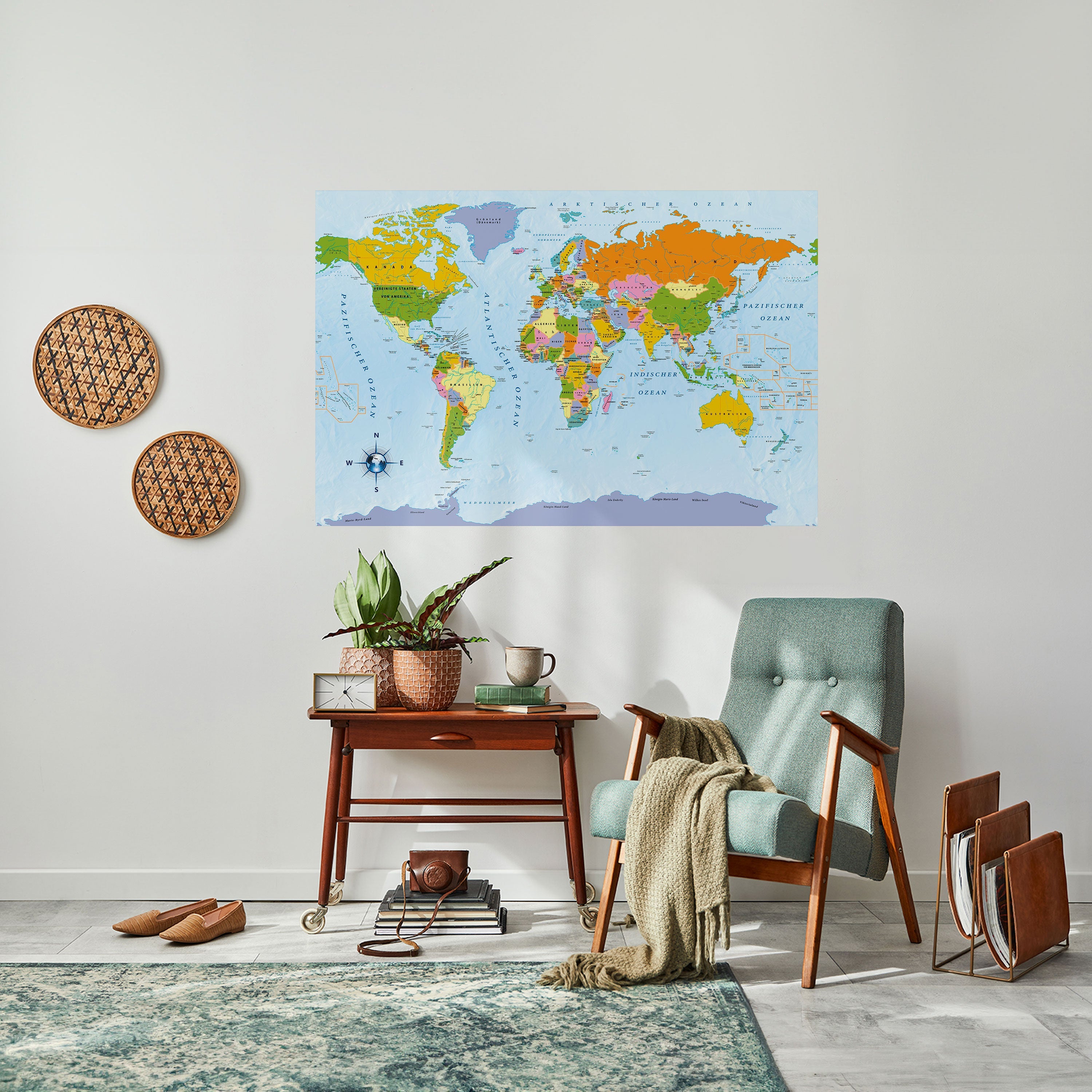 OCEANS OF DISCOVERY [DE] Peel and Stick Horizontal Poster