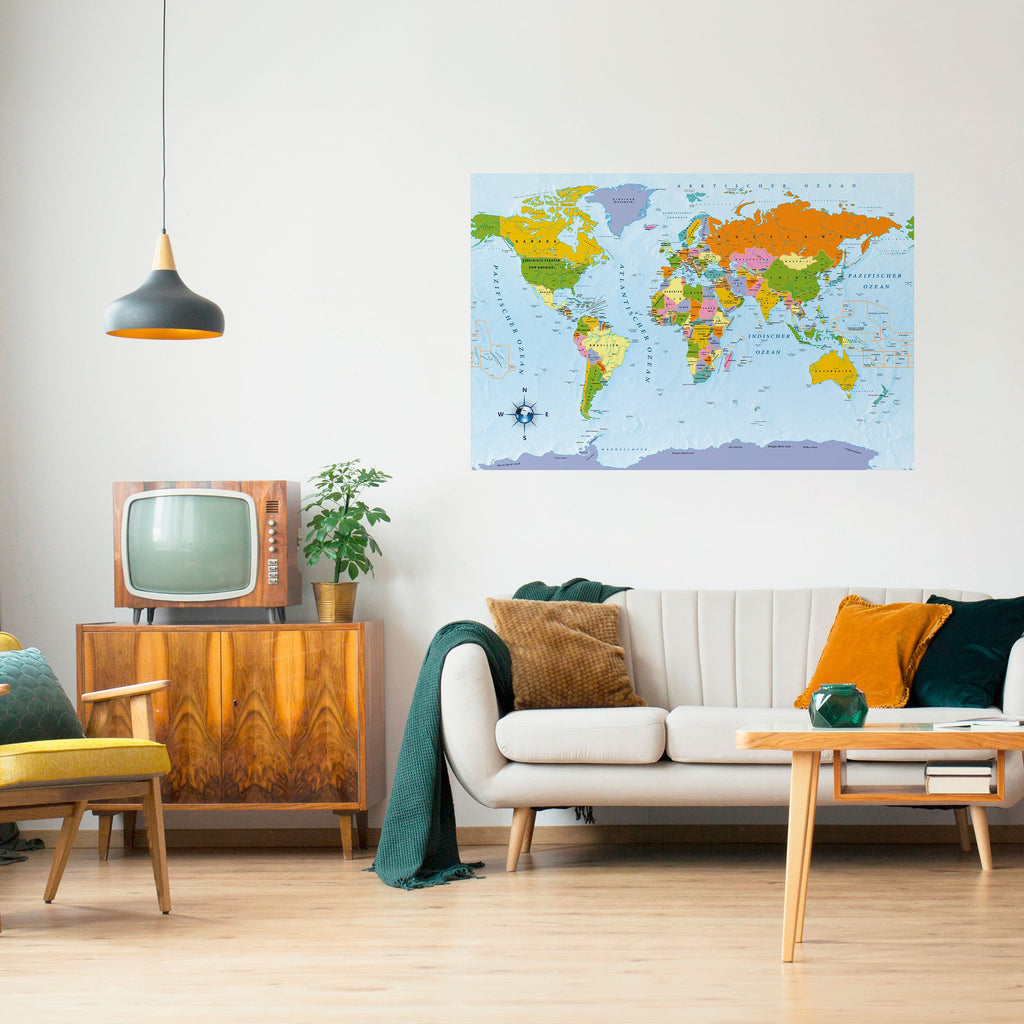 OCEANS OF DISCOVERY [DE] Peel and Stick Horizontal Poster