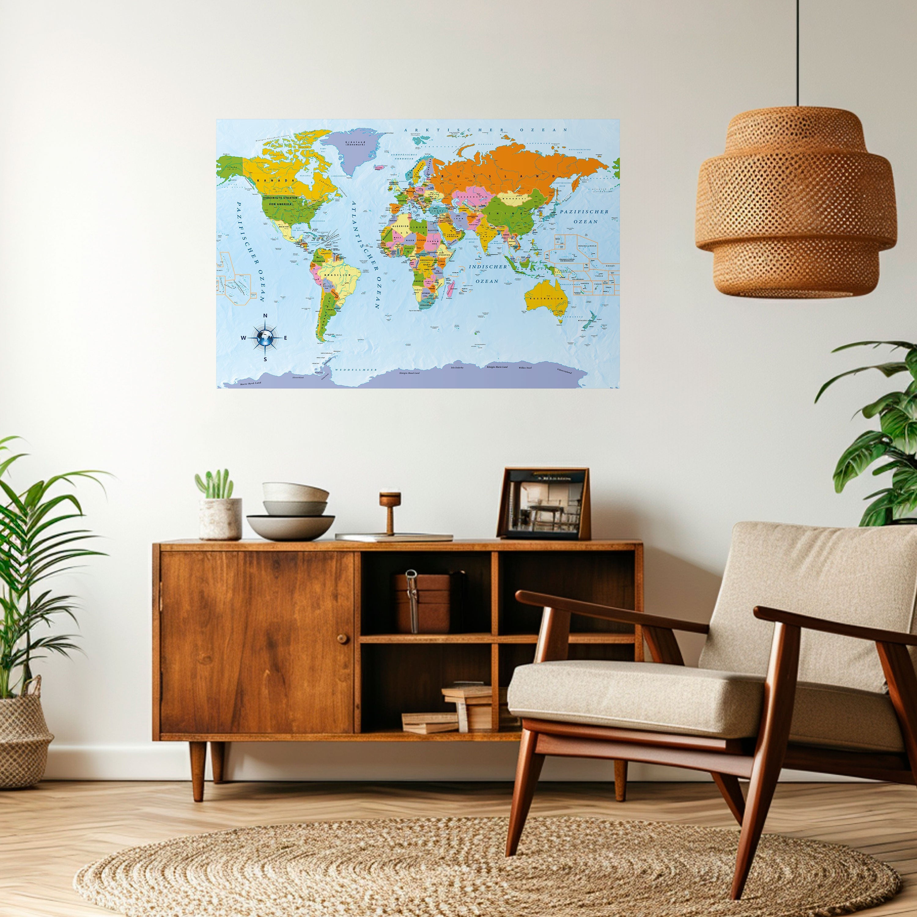 OCEANS OF DISCOVERY [DE] Peel and Stick Horizontal Poster