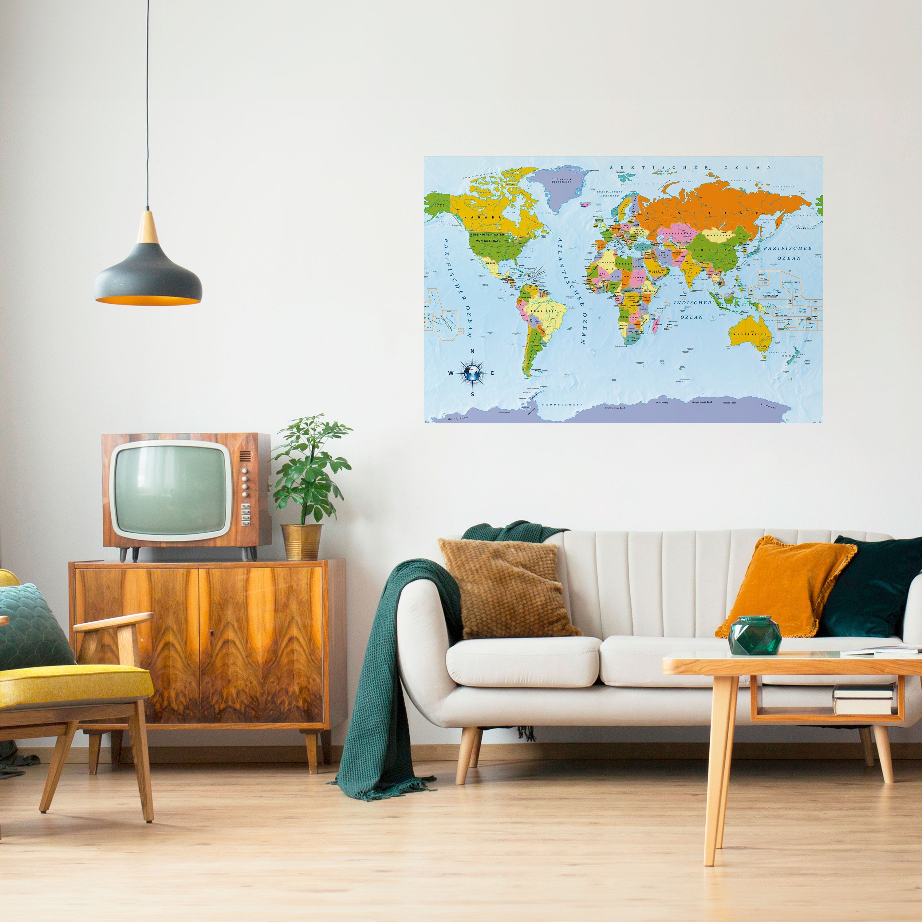 OCEANS OF DISCOVERY [DE] Peel and Stick Horizontal Poster