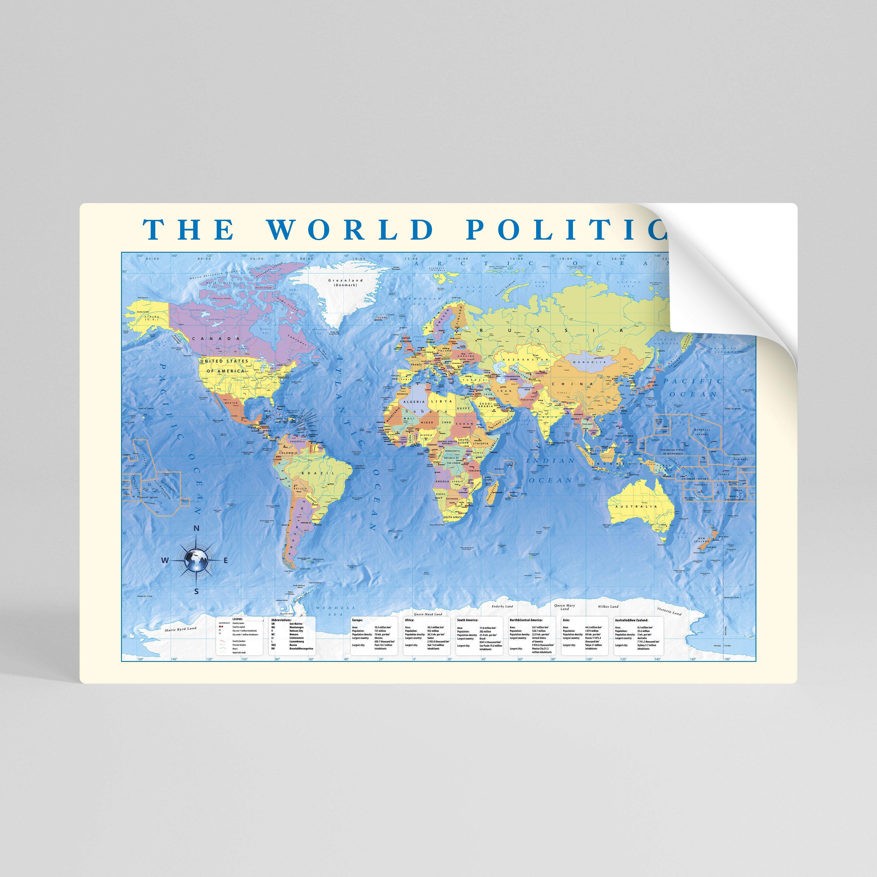 GLOBAL POLITICAL TAPESTRY [EN] Αυτοκόλλητη Αφίσα οριζόντια