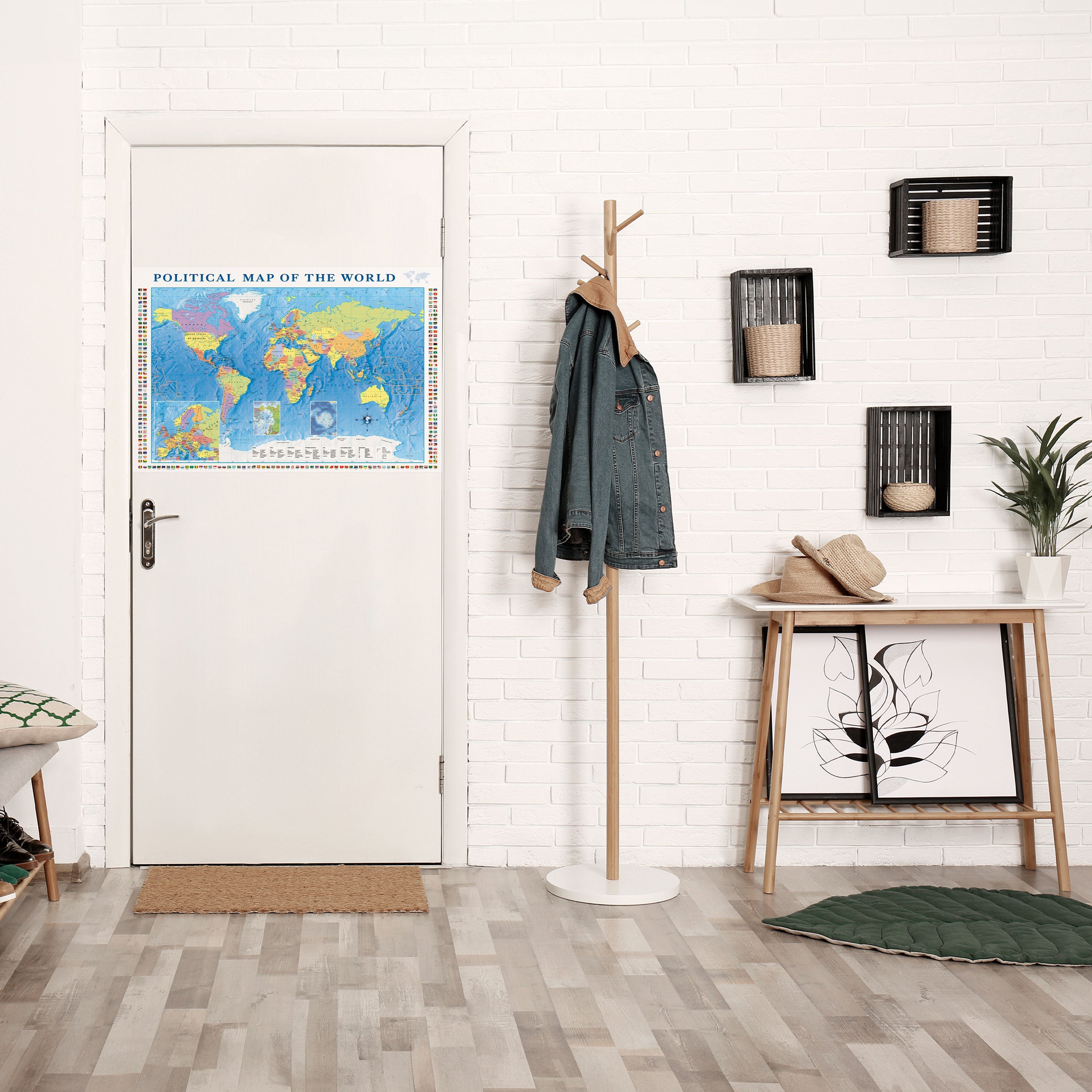 BORDERS AND BEYOND Peel and Stick Horizontal Poster