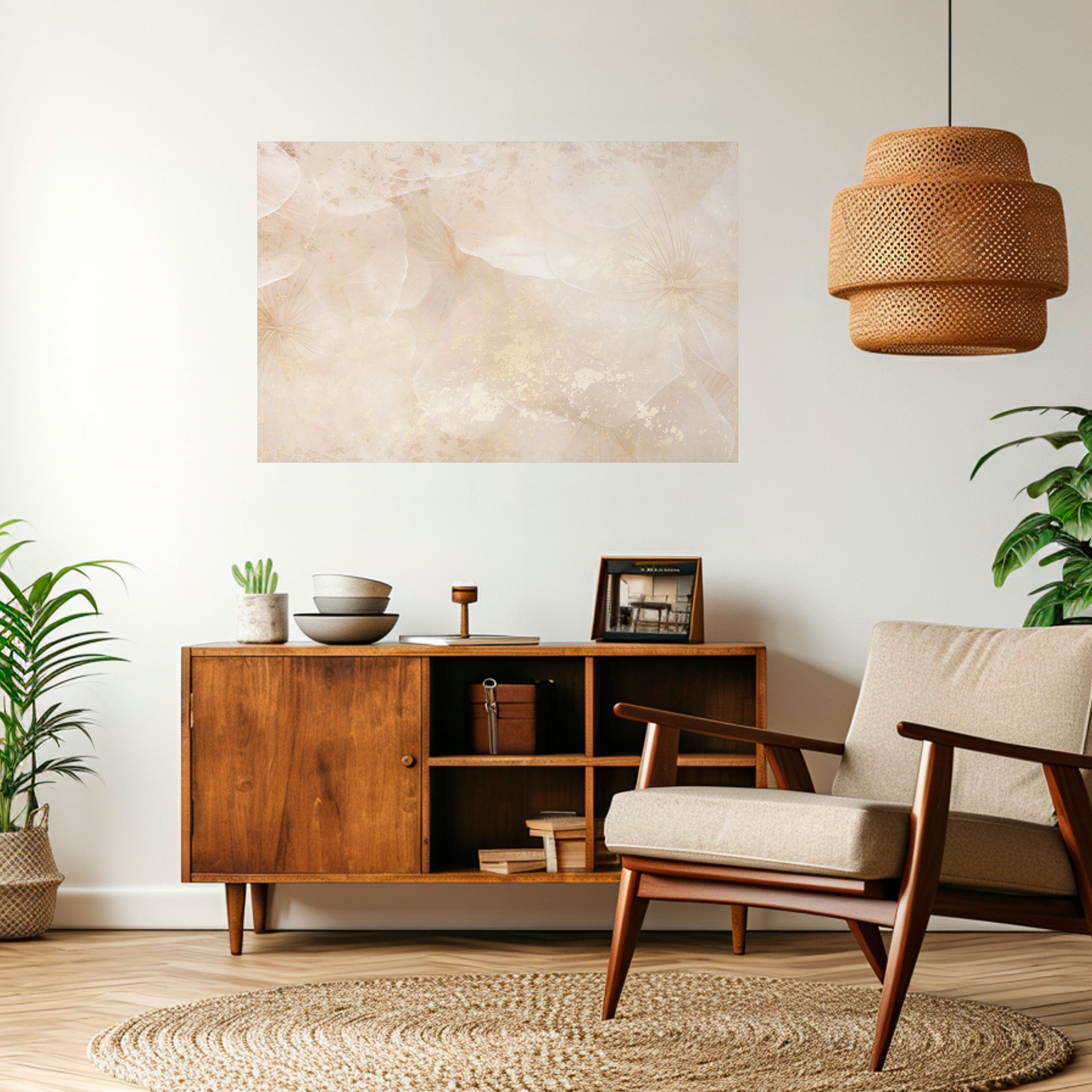 WHISPERING PETALS Peel and Stick Horizontal Poster