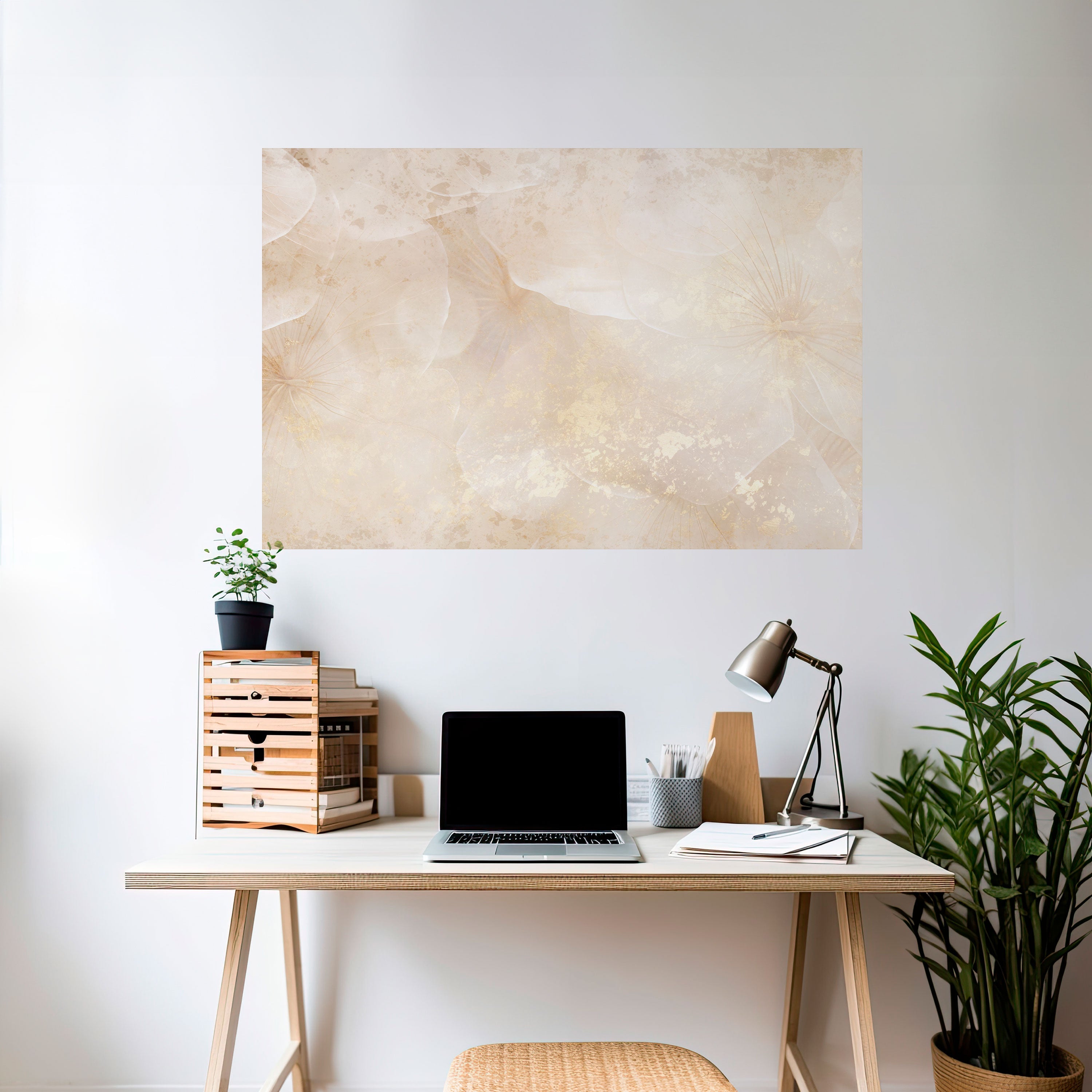 WHISPERING PETALS Peel and Stick Horizontal Poster