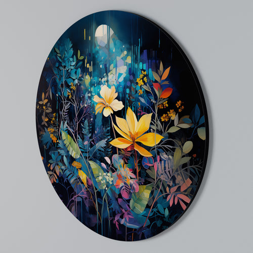 LUNAR FLOWERS Στρογγυλός πίνακας ζωγραφικής
