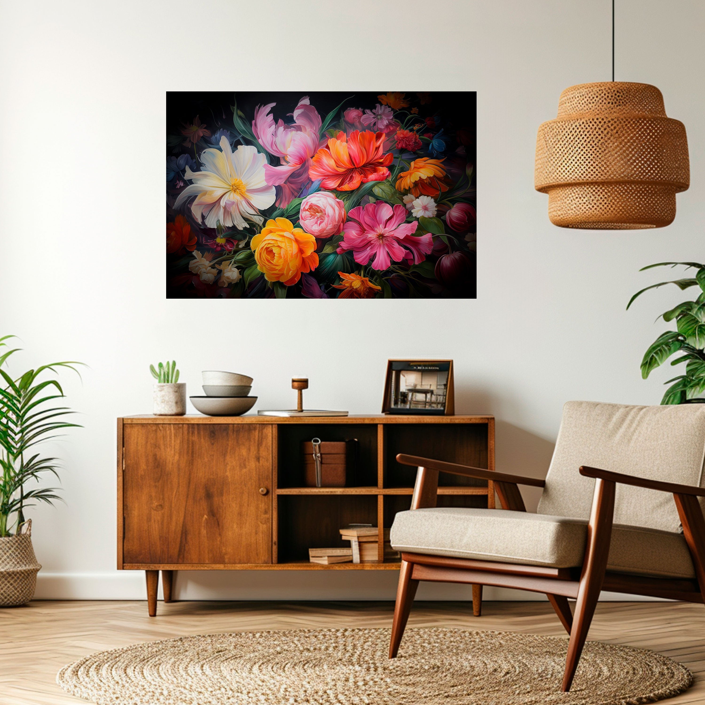 EPHEMERAL BOUQUET Peel and Stick Horizontal Poster