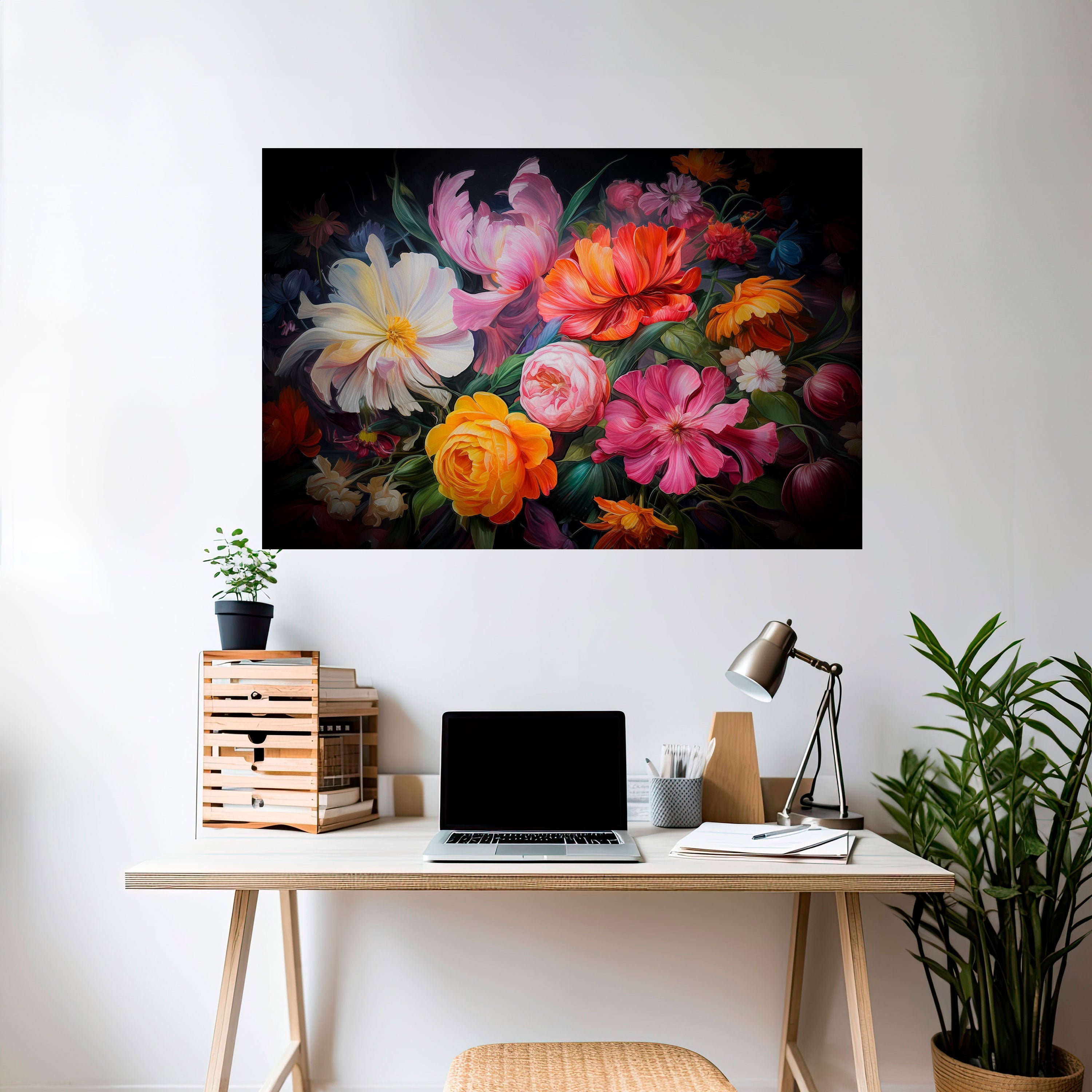 EPHEMERAL BOUQUET Peel and Stick Horizontal Poster