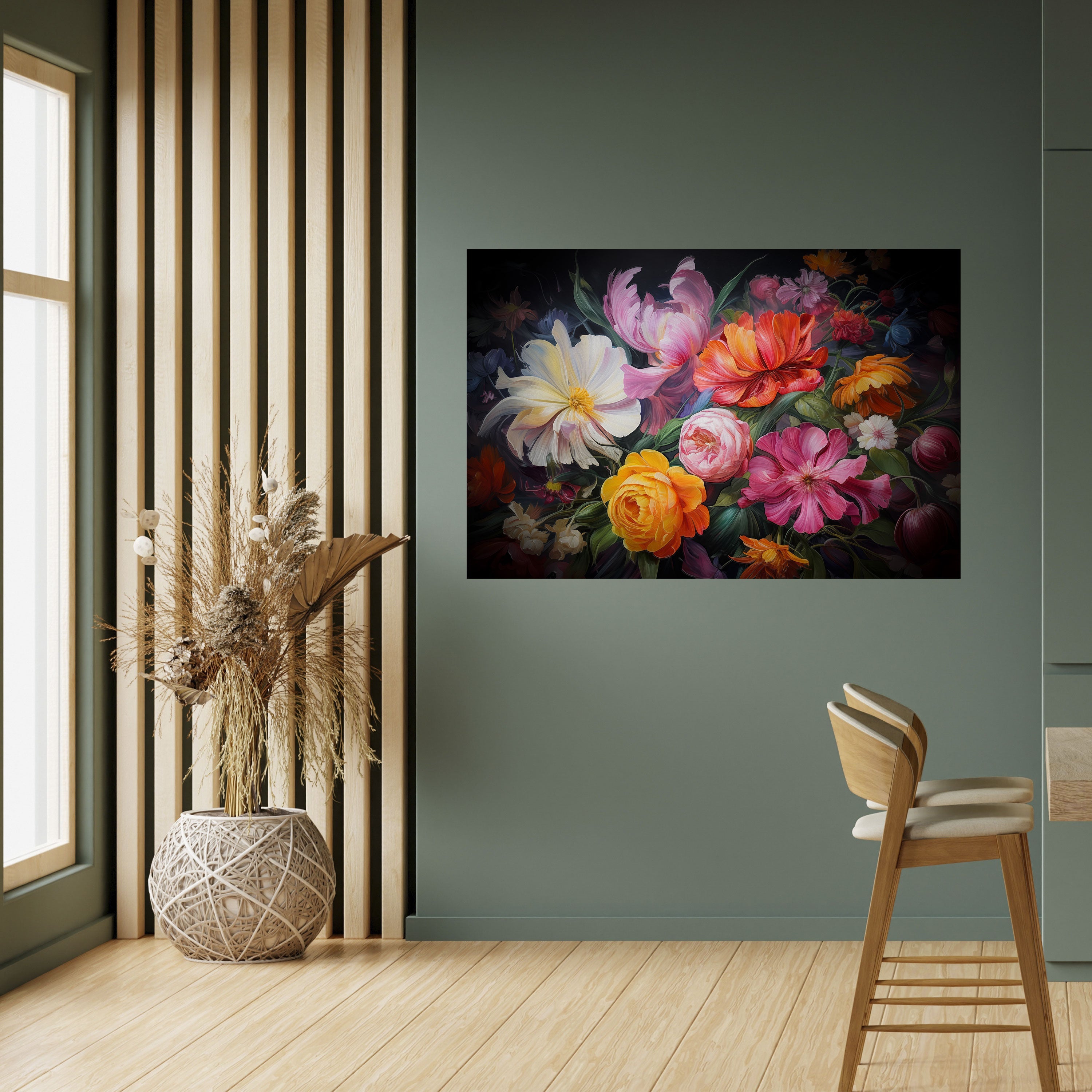 EPHEMERAL BOUQUET Peel and Stick Horizontal Poster