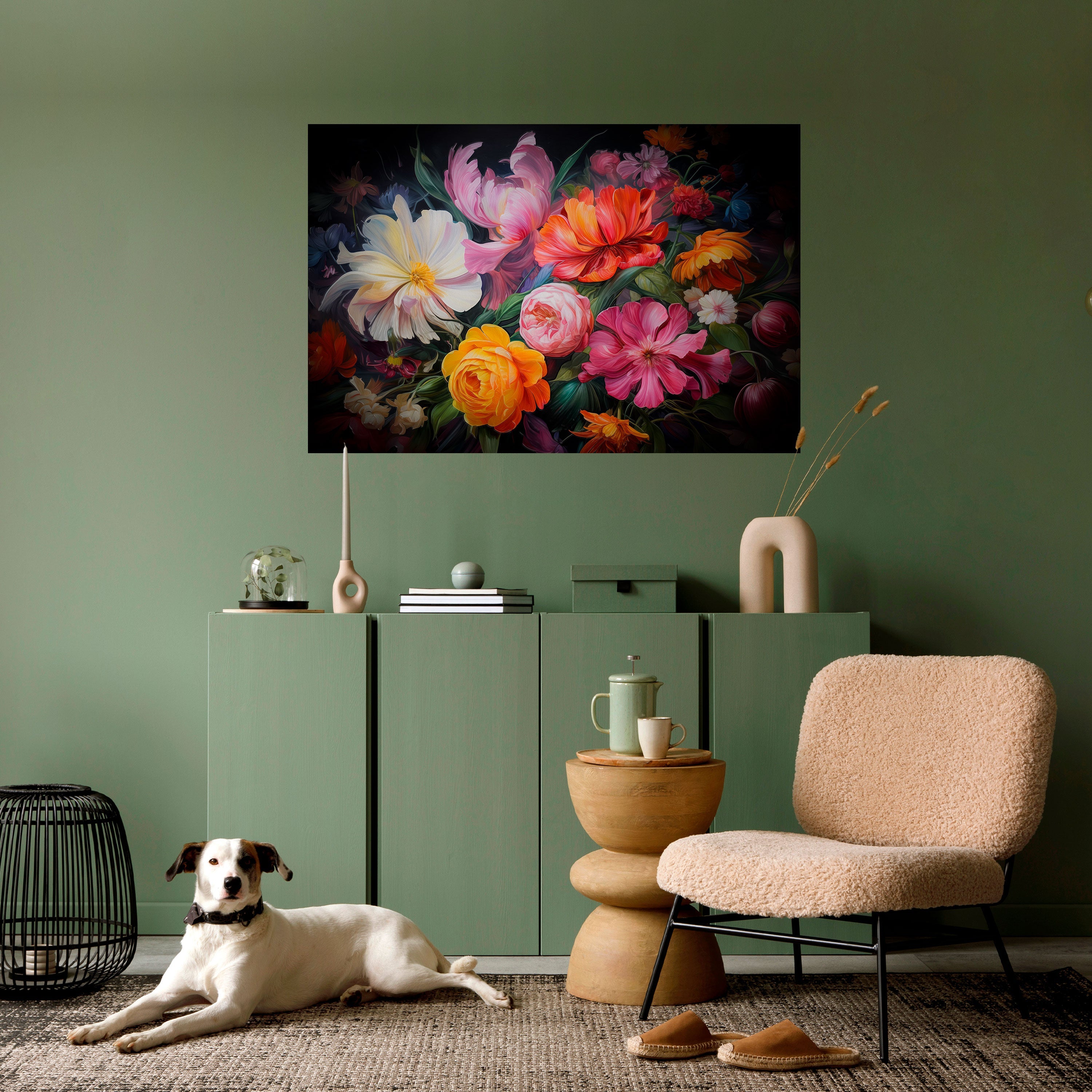 EPHEMERAL BOUQUET Peel and Stick Horizontal Poster