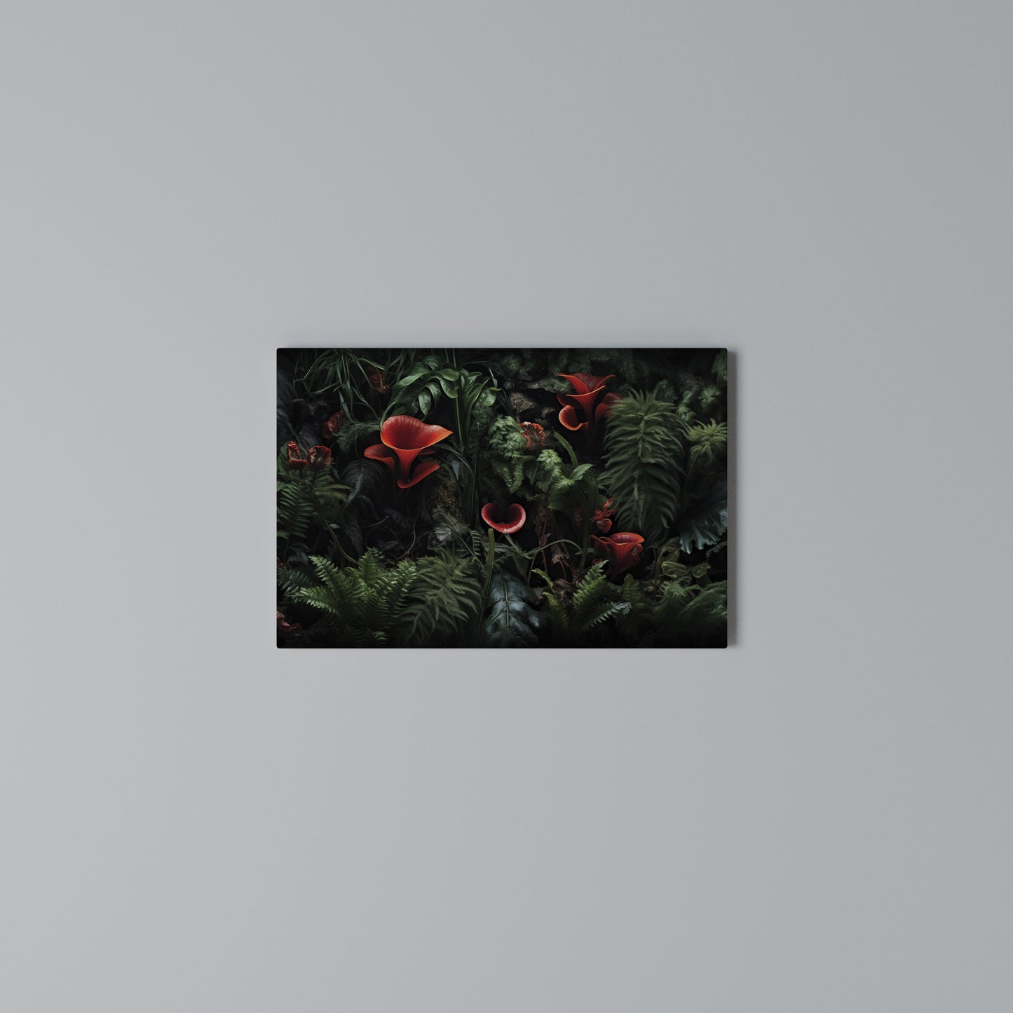 CRIMSON FERNS Horizontal Canvas Print
