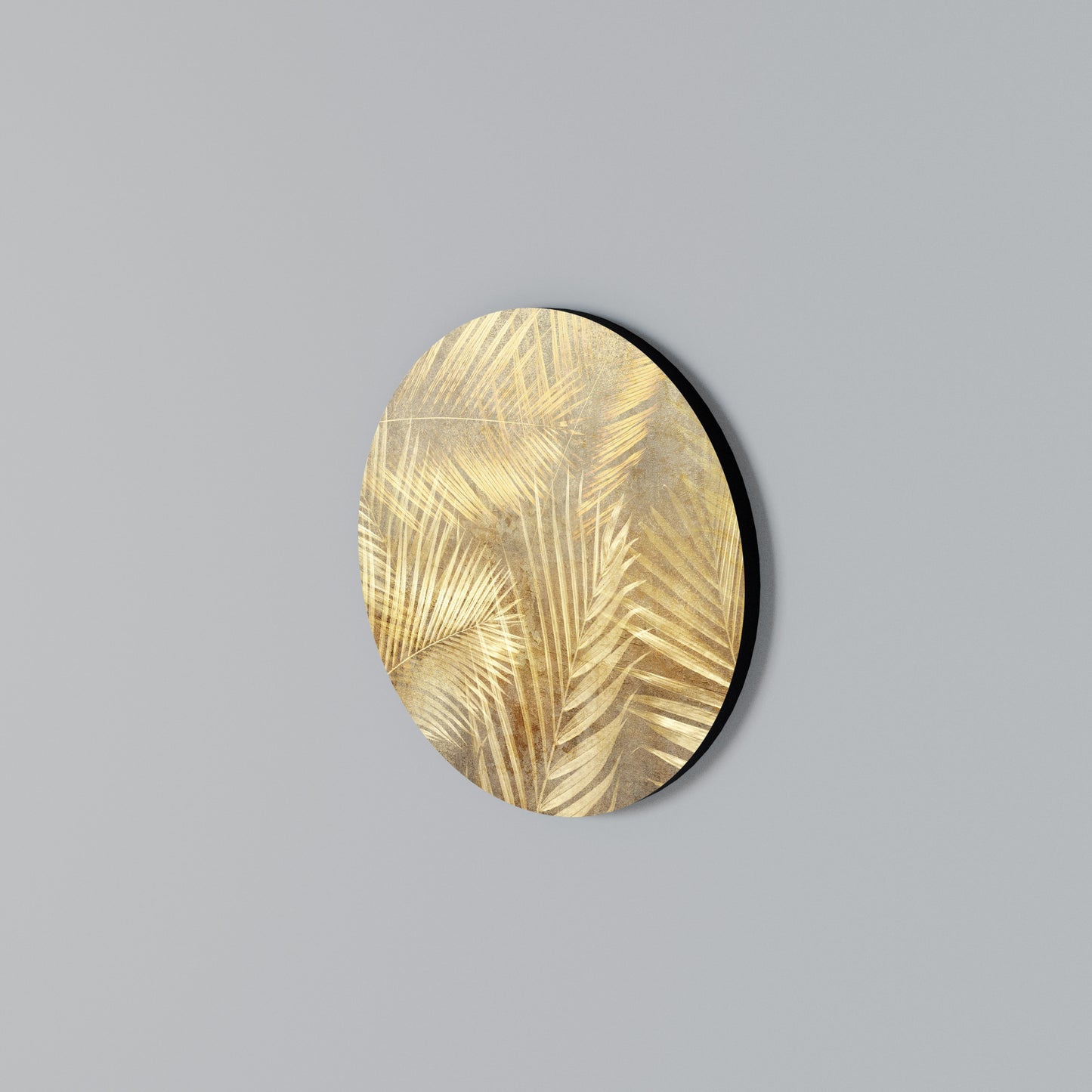 GOLDEN PALM DREAMSCAPE Στρογγυλός πίνακας ζωγραφικής