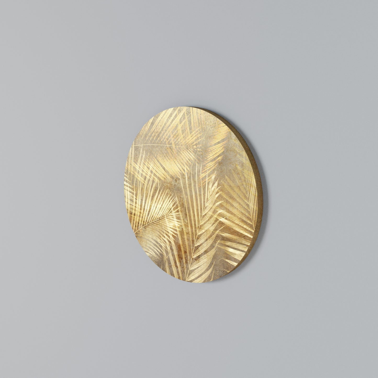 GOLDEN PALM DREAMSCAPE Στρογγυλός πίνακας ζωγραφικής