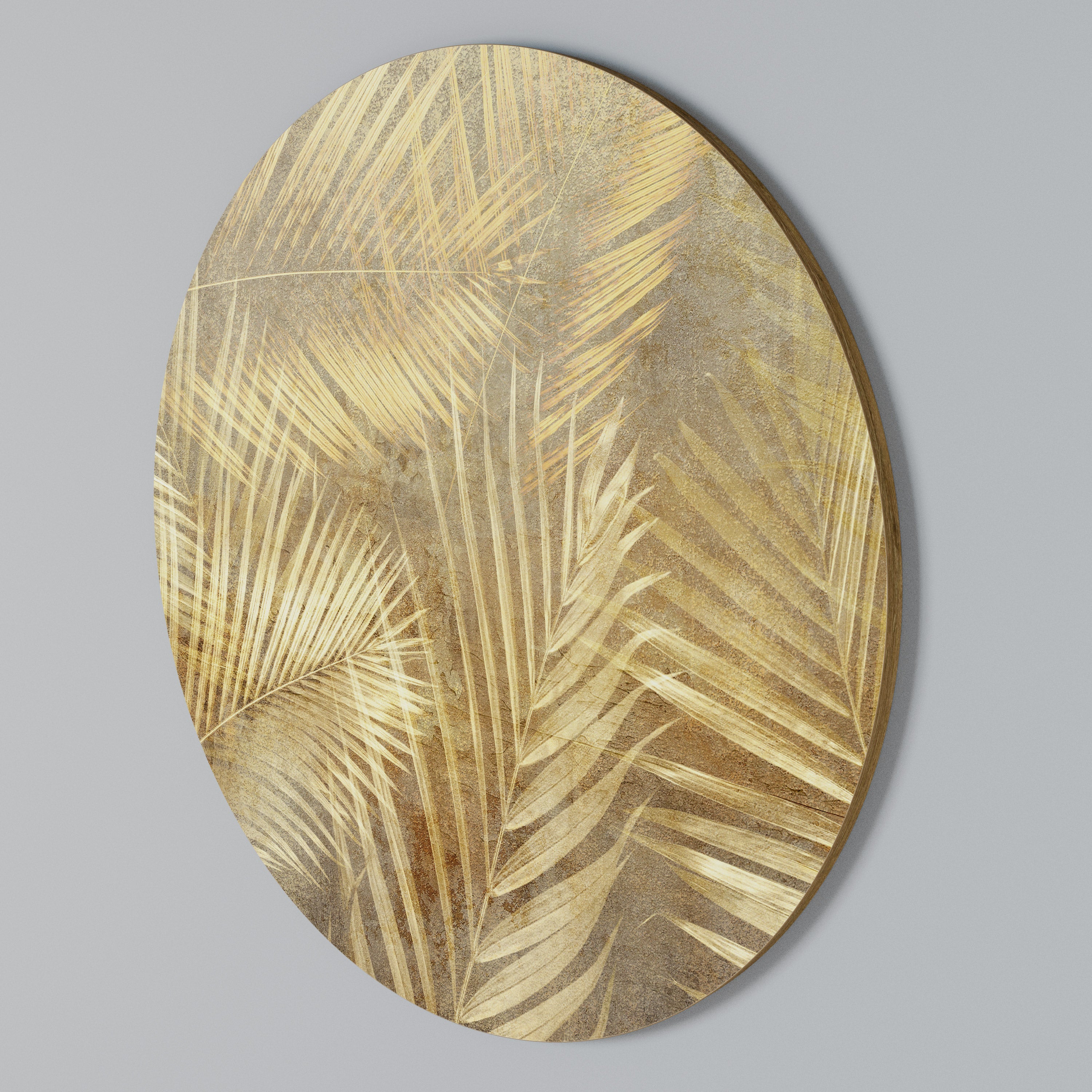 GOLDEN PALM DREAMSCAPE Στρογγυλός πίνακας ζωγραφικής