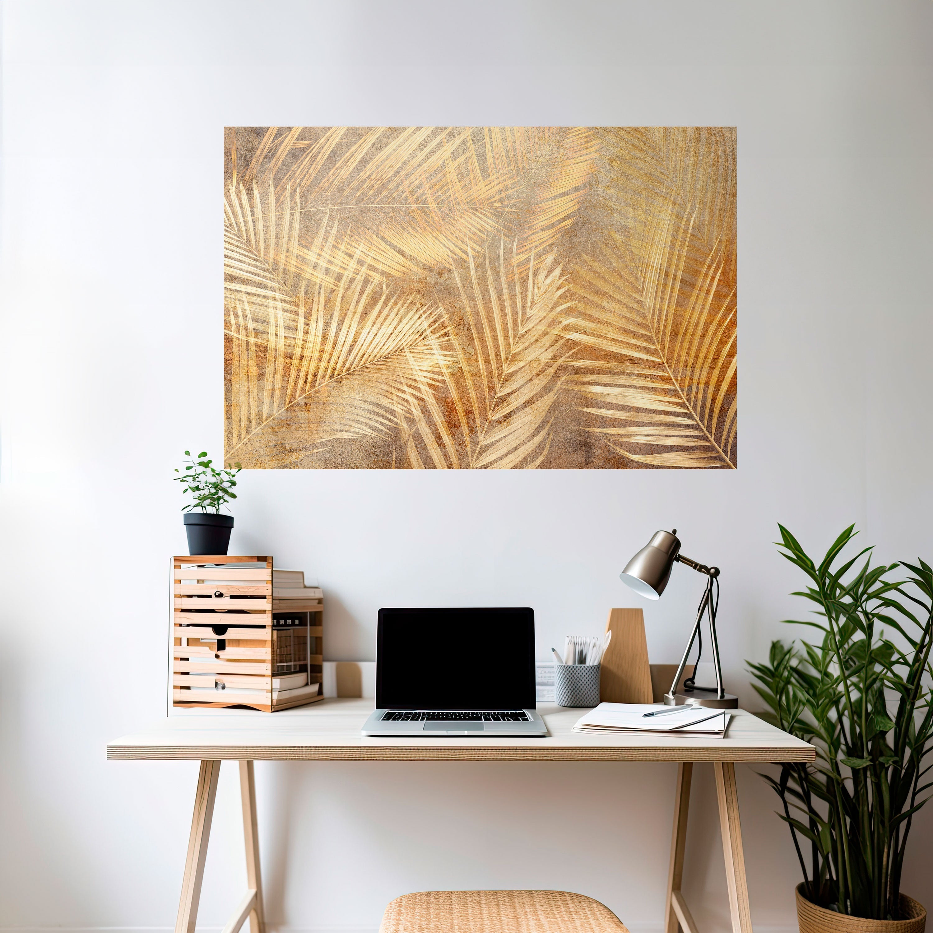 GOLDEN PALM DREAMSCAPE Peel and Stick Horizontal Poster