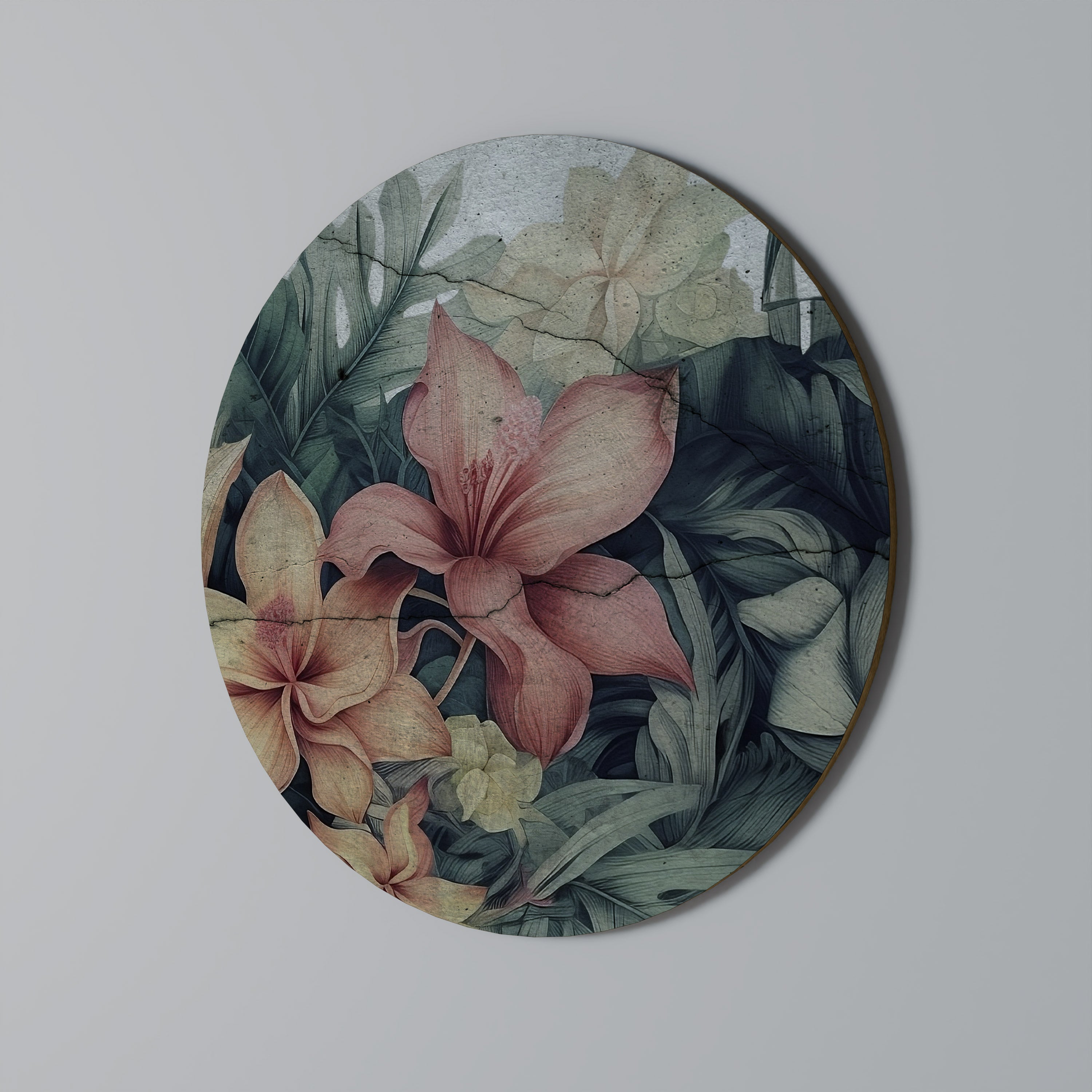 Στρογγυλή Τέχνη Τοίχου HEAVENLY BLOOM