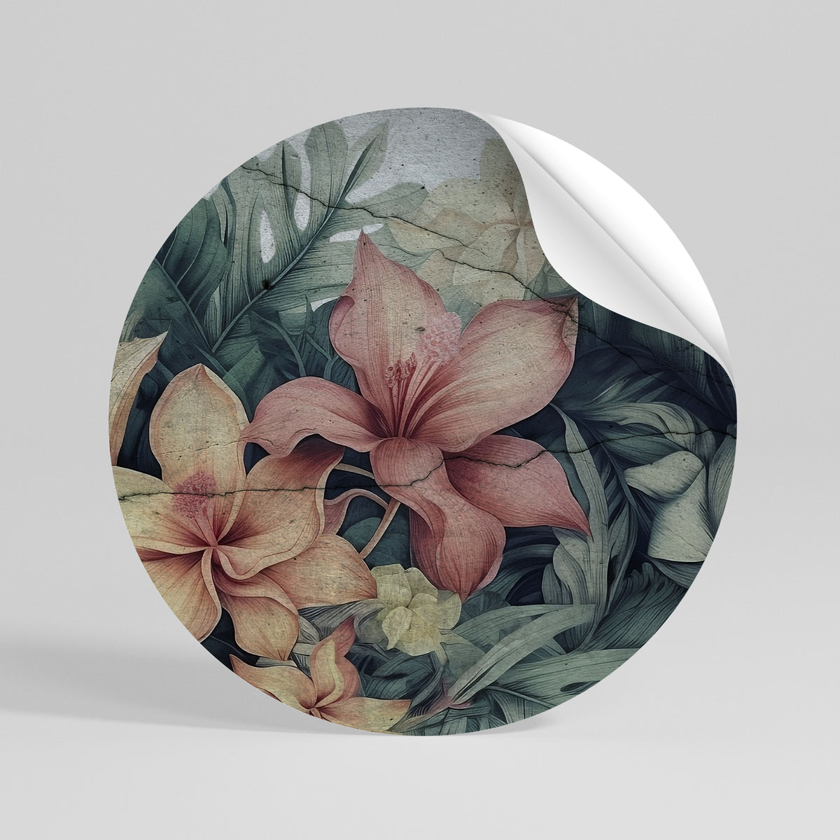 HEAVENLY BLOOM Αυτοκόλλητη Αφίσα στρογγυλή