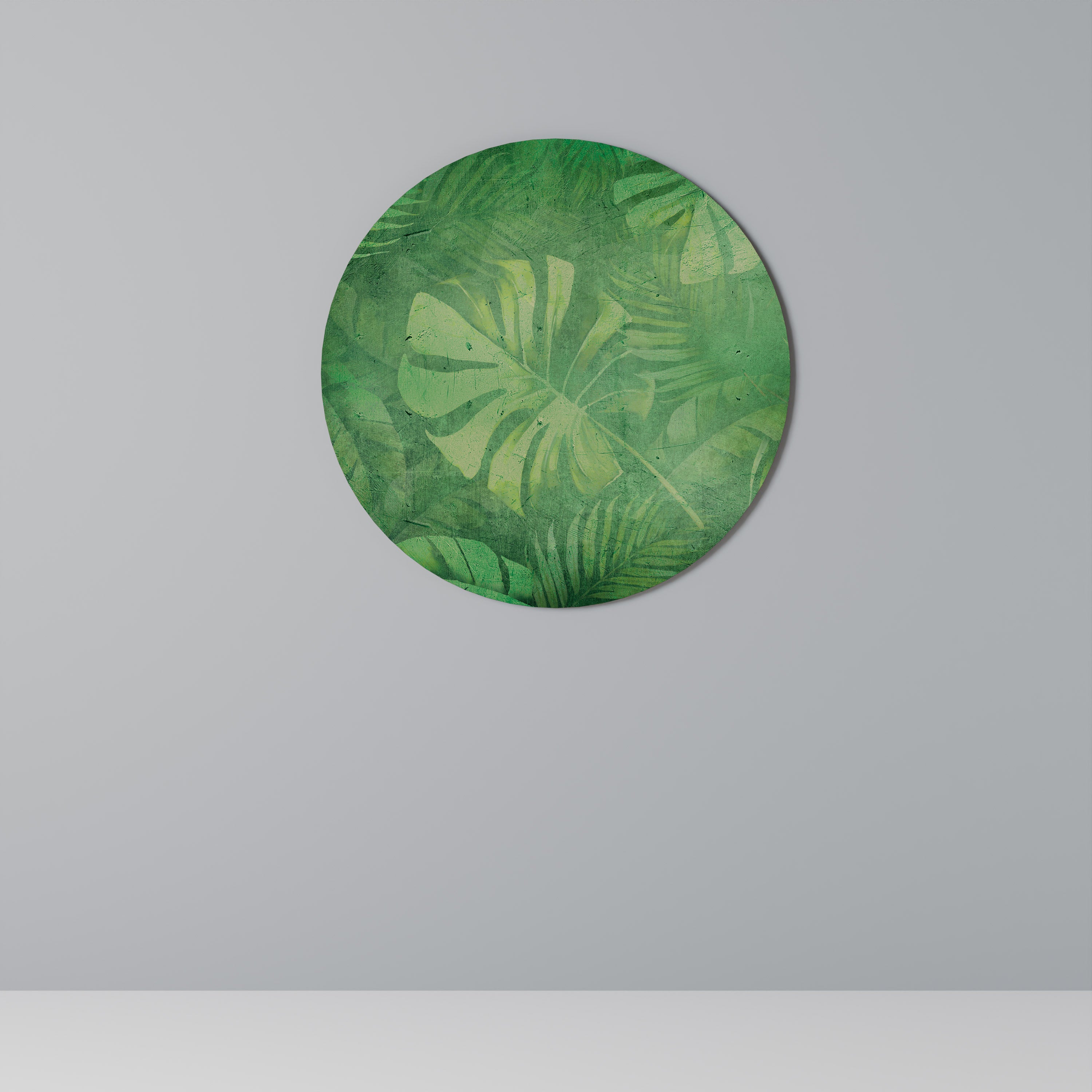 Στρογγυλή Τέχνη Τοίχου SUBTLE GREEN SYMPHONY