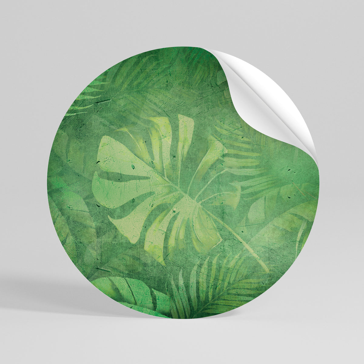 SUBTLE GREEN SYMPHONY Αυτοκόλλητη Αφίσα στρογγυλή