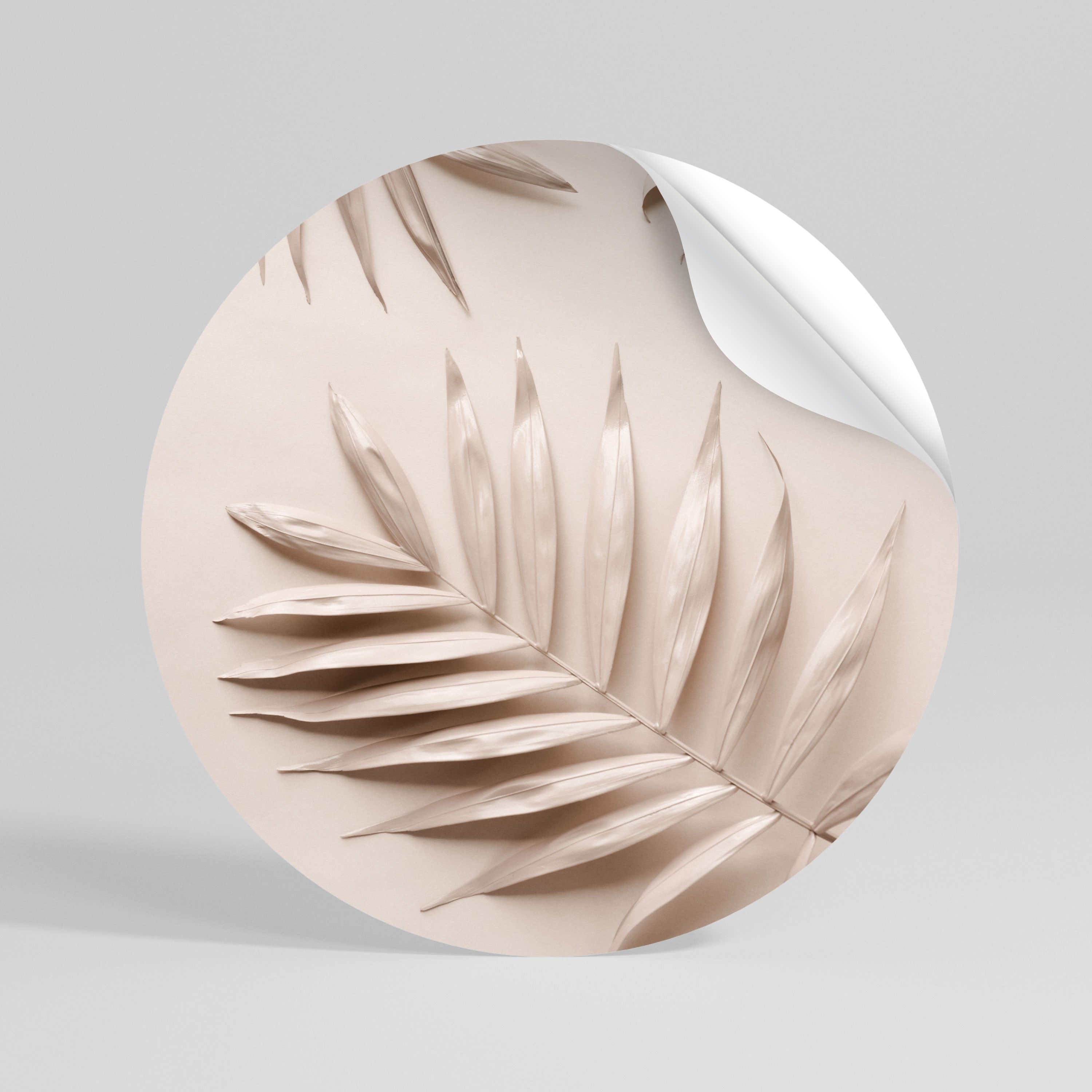 PINK PALM DREAMS Peel and Stick Round Sticker