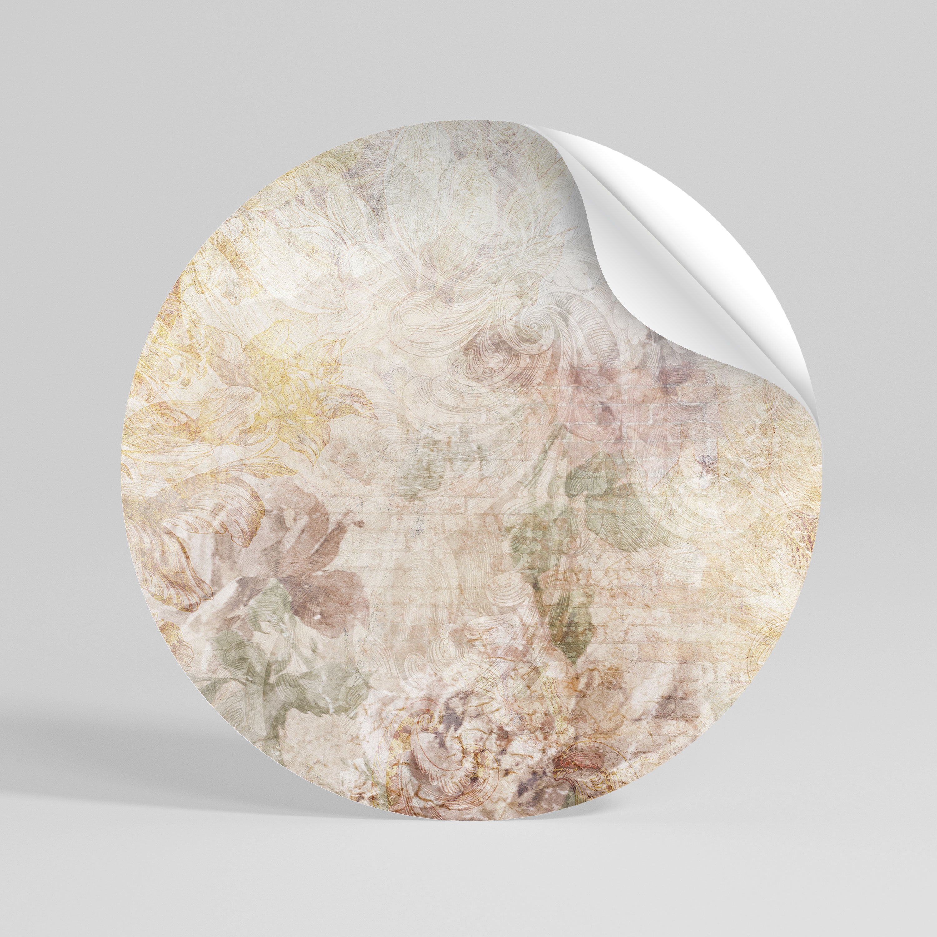 SUNFLOWER BLUR Peel and Stick Round Sticker