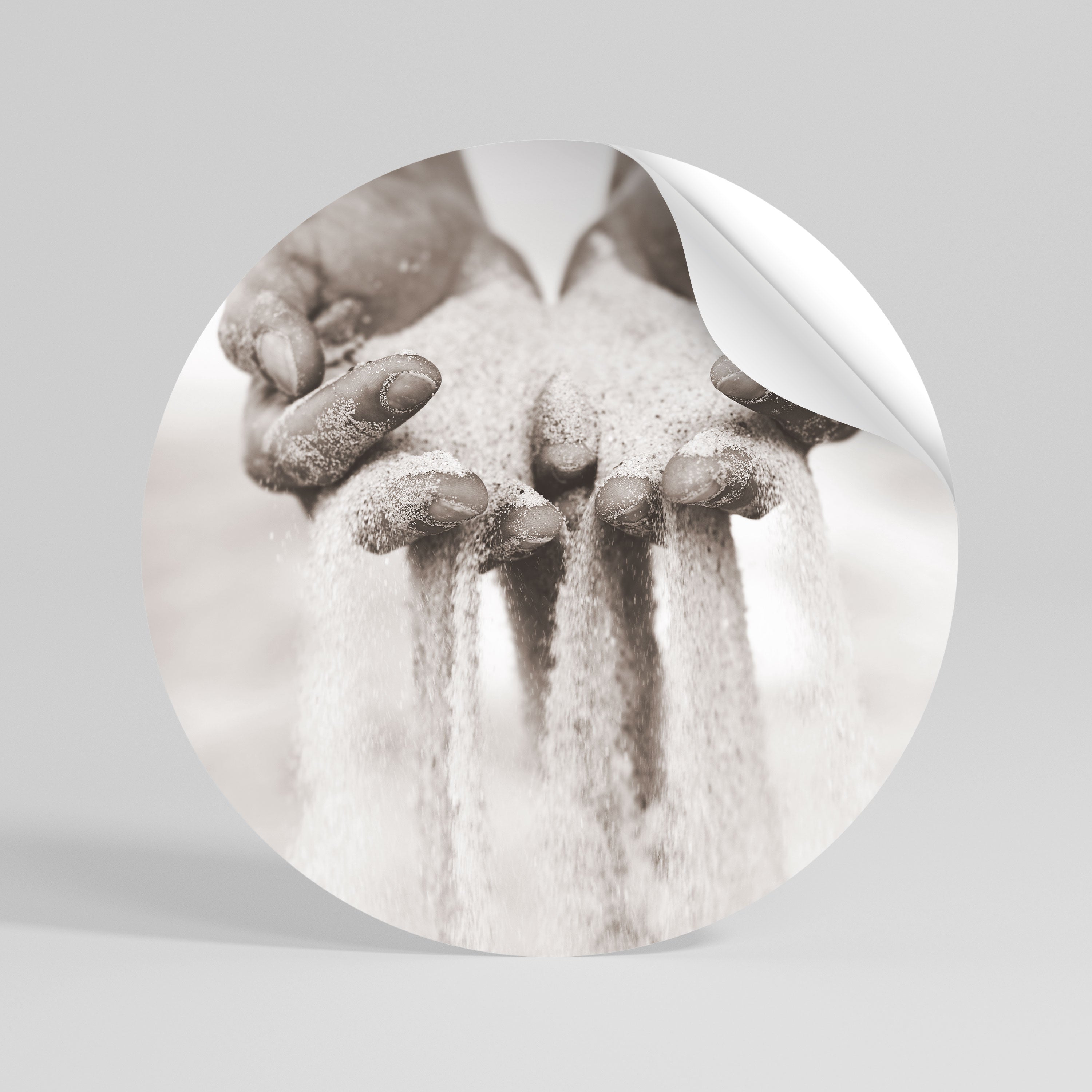 HANDS OF FATE Peel and Stick Round Sticker