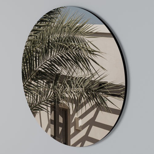PALM SHADOW DANCE Στρογγυλός πίνακας ζωγραφικής