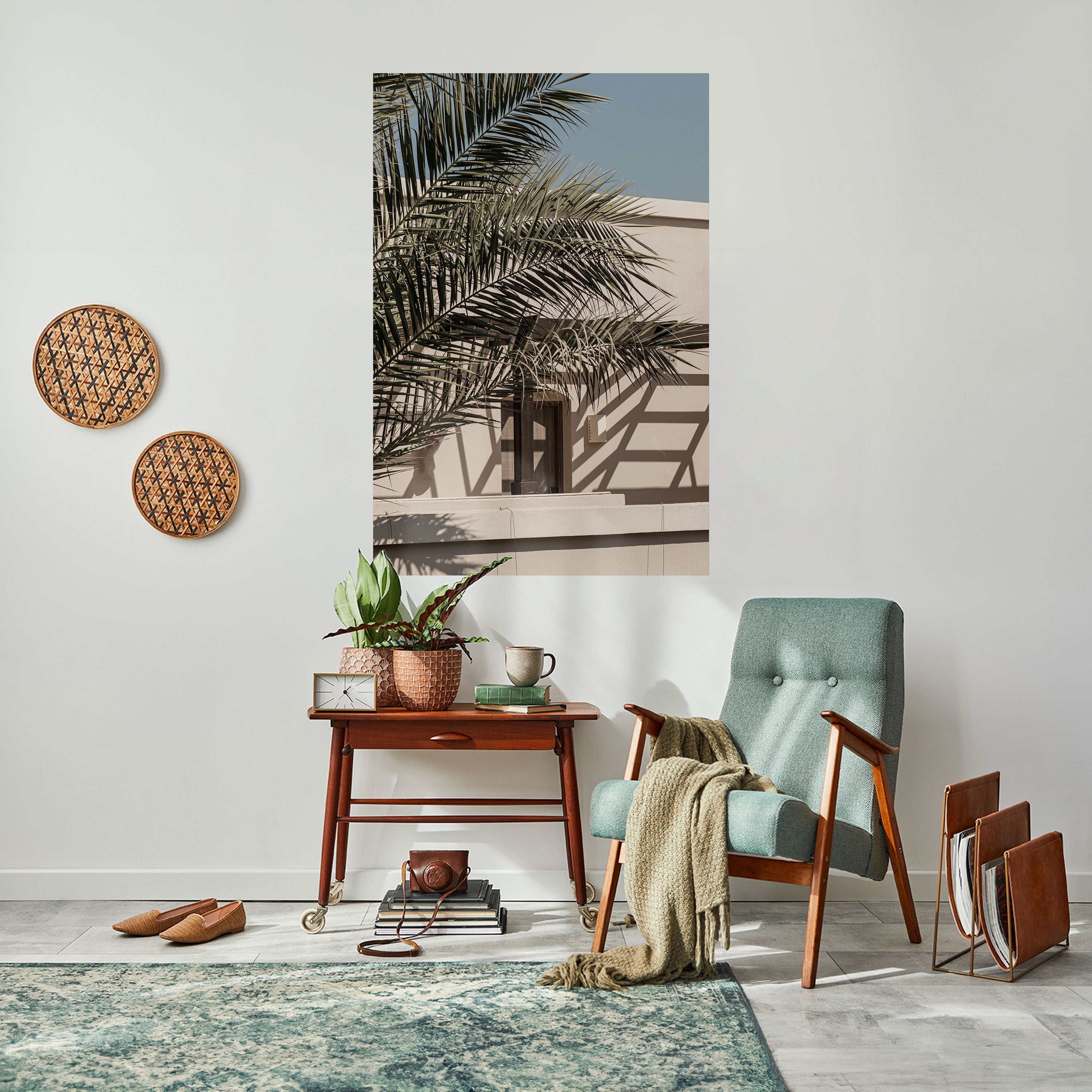 PALM SHADOW DANCE Peel and Stick Vertical Poster