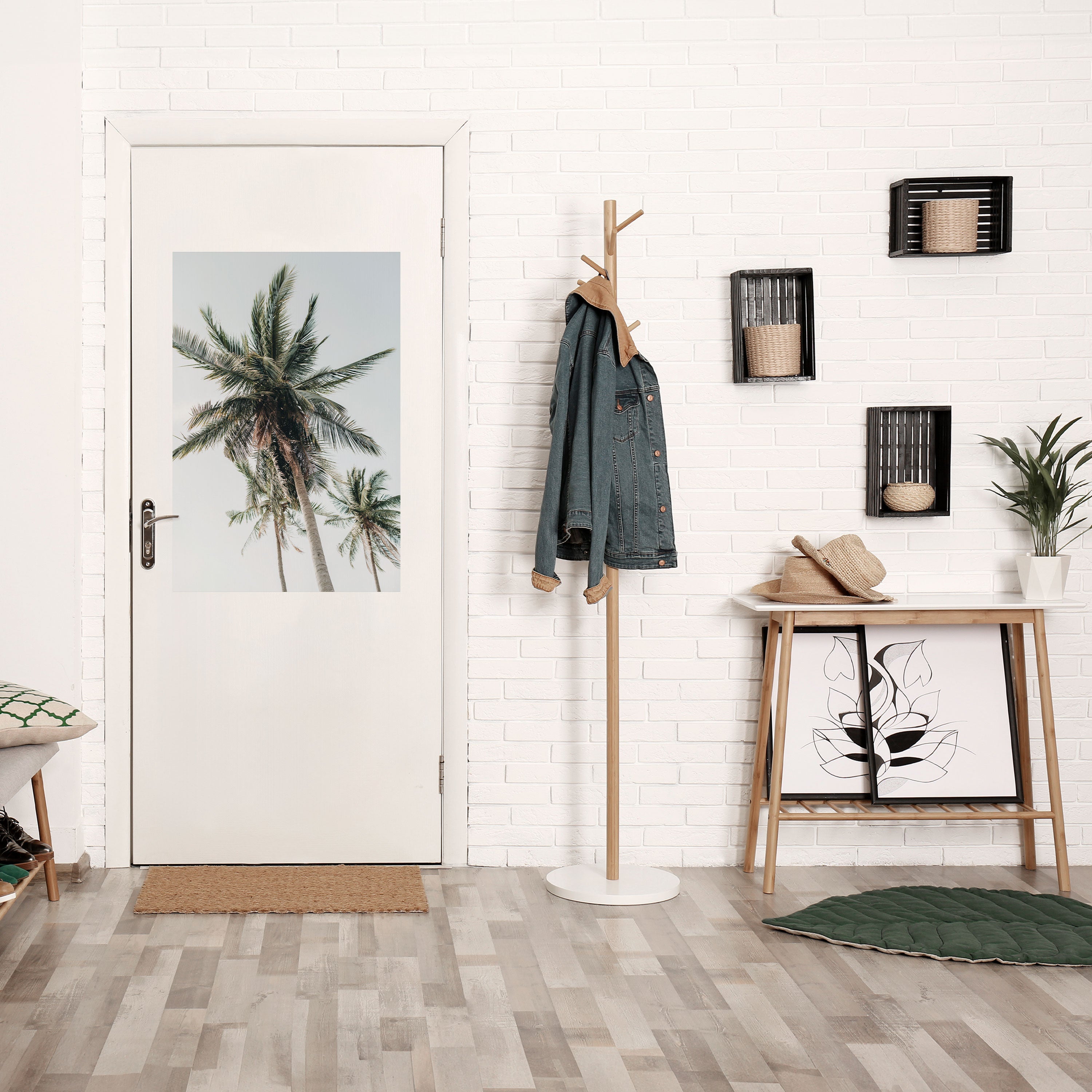 PALM PARADISE SIGHT Peel and Stick Vertical Poster