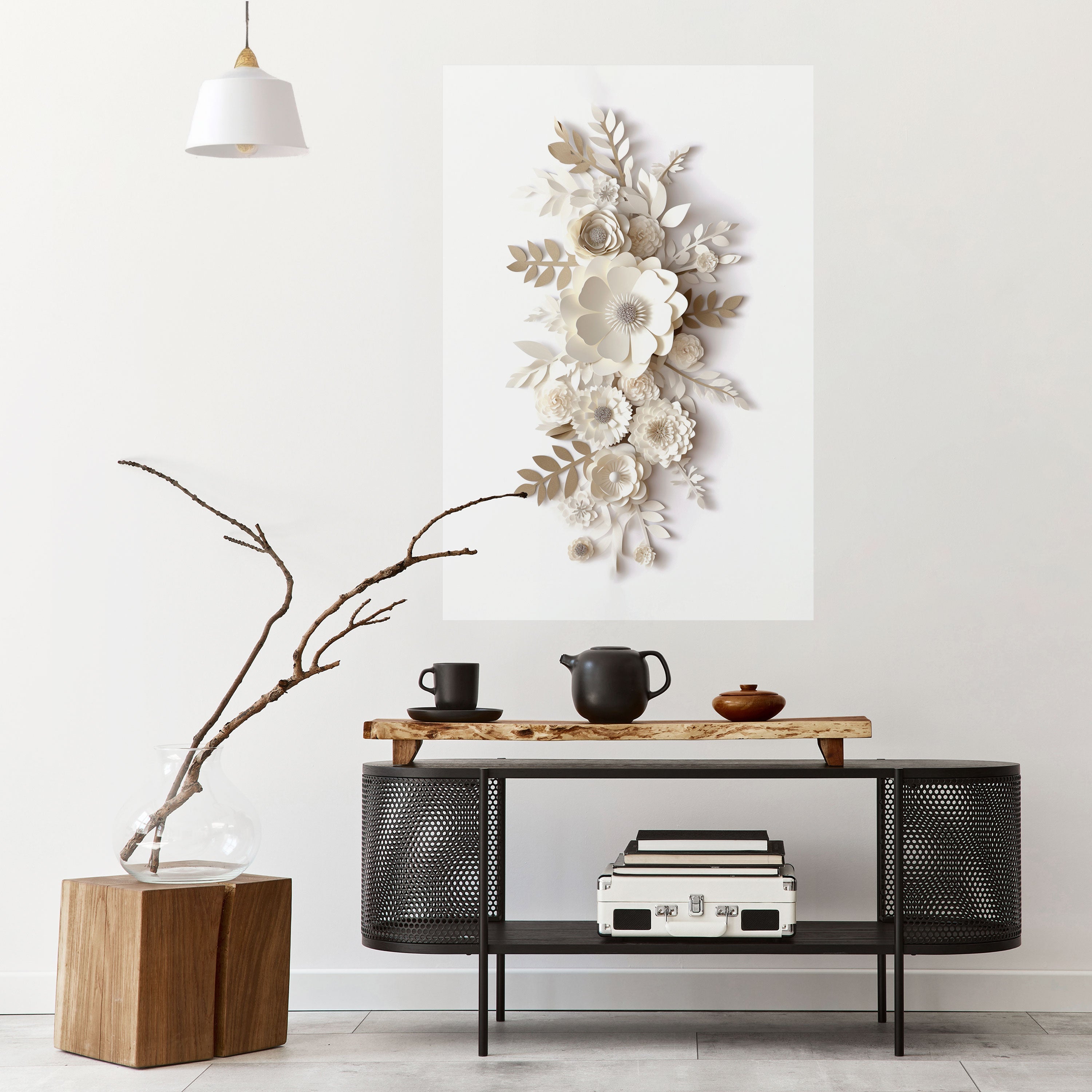 BLUSHING BOUQUET Peel and Stick Vertical Poster