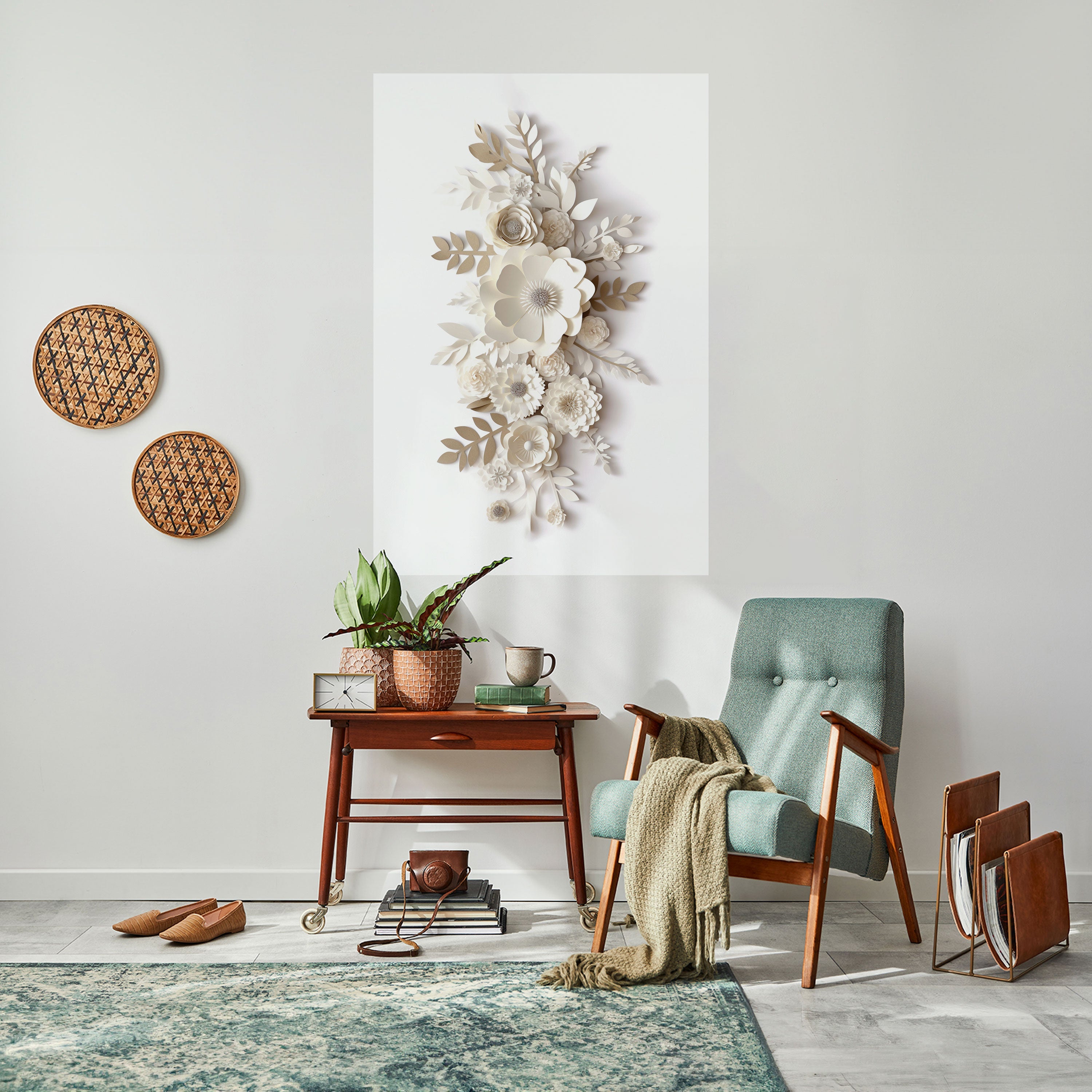 BLUSHING BOUQUET Peel and Stick Vertical Poster