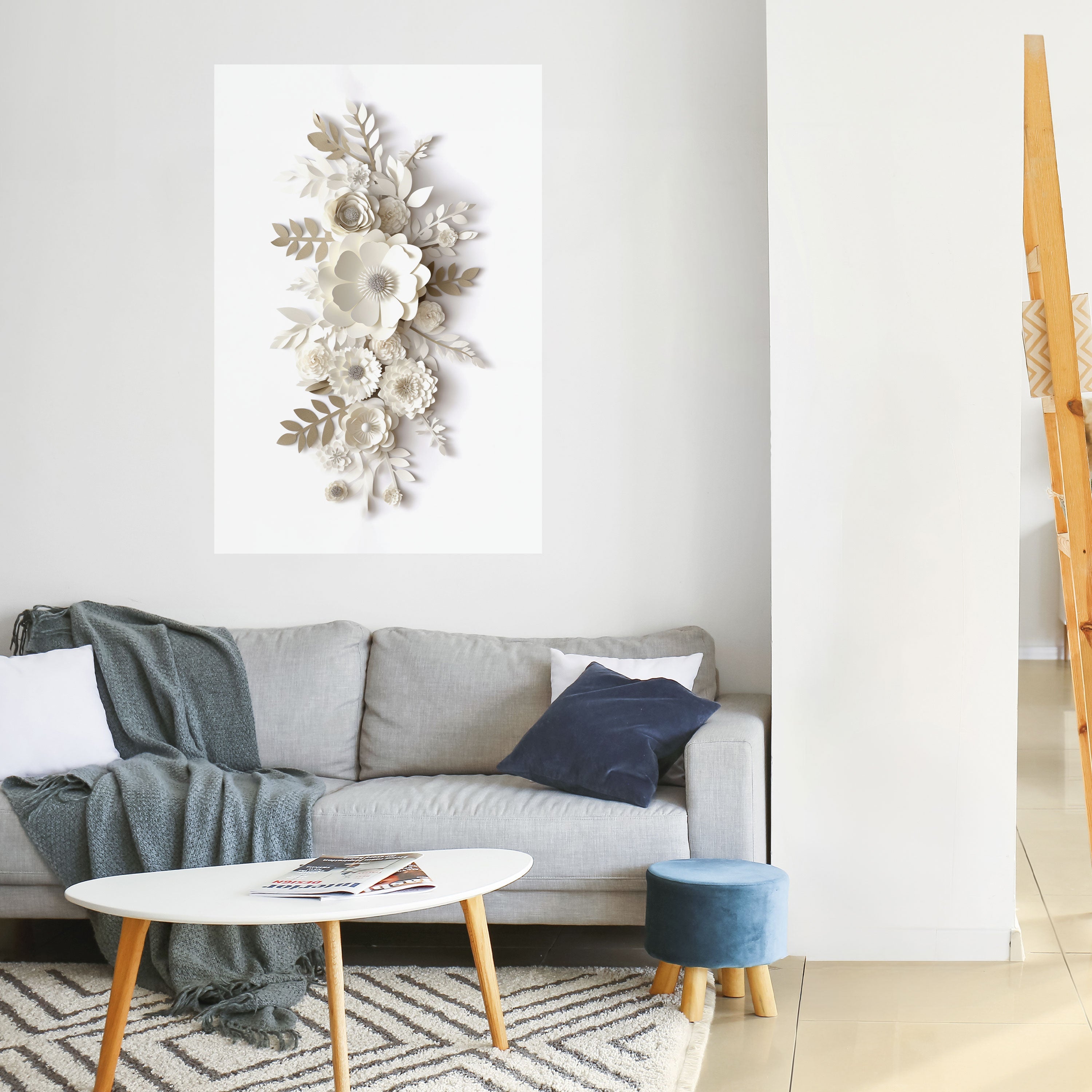 BLUSHING BOUQUET Peel and Stick Vertical Poster
