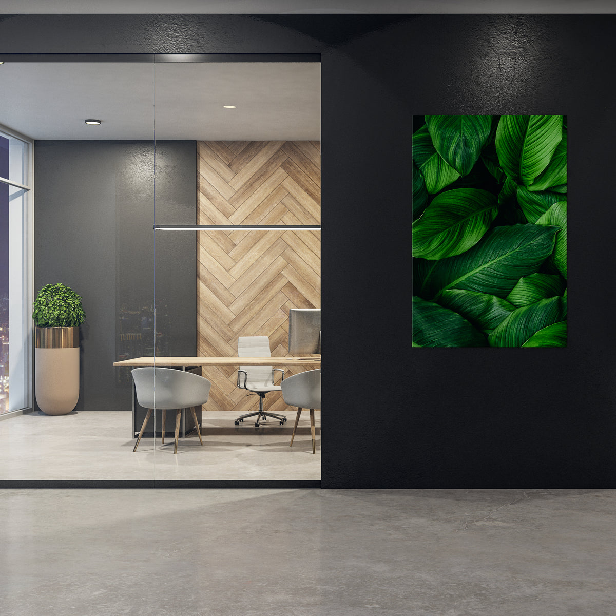 VIBRANT LEAFY EMBRACE Κατακόρυφος Πίνακας σε Καμβά