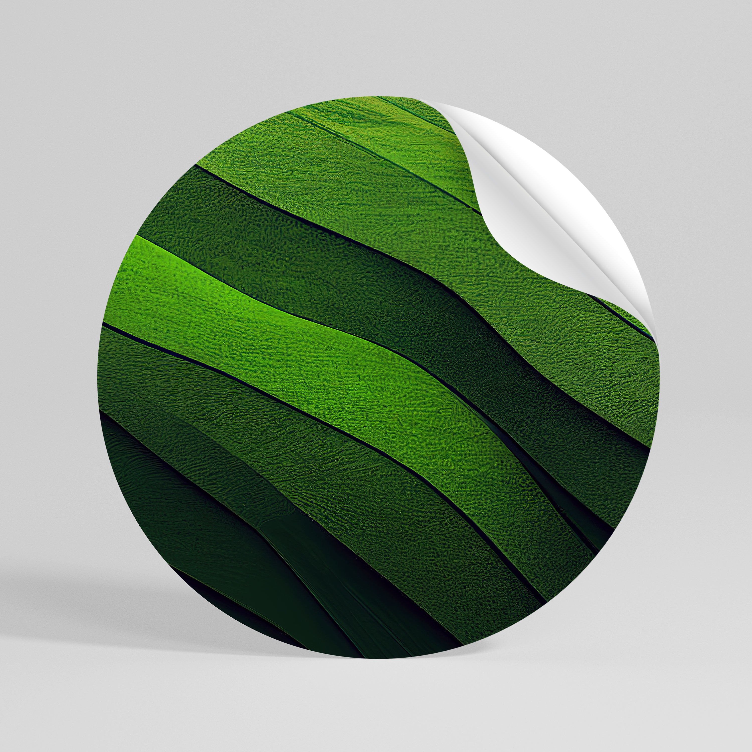 FRESH LANDSCAPE Peel and Stick Round Sticker