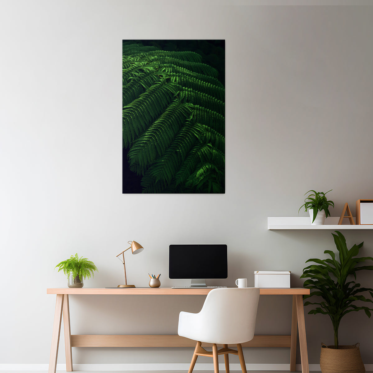 FERN FANTASY Κατακόρυφος Πίνακας σε Καμβά