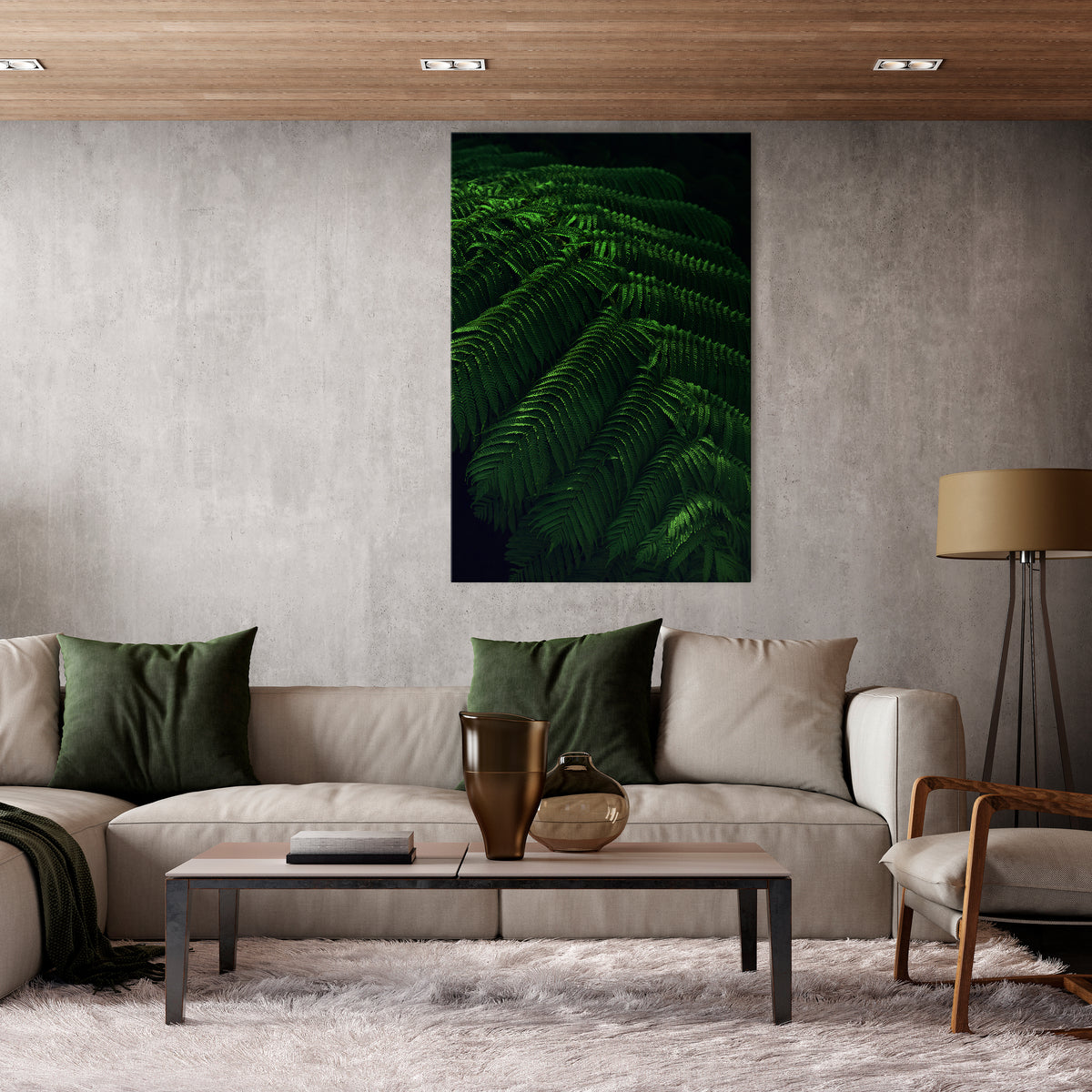 FERN FANTASY Κατακόρυφος Πίνακας σε Καμβά
