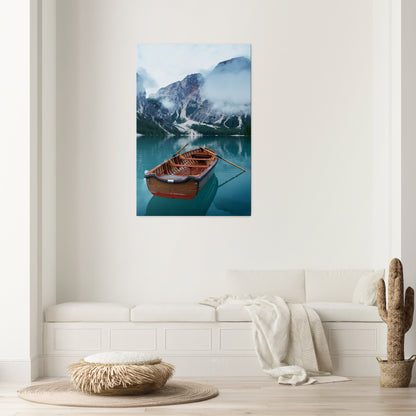 FOGGY MOUNTAIN OASIS Vertical Canvas Print