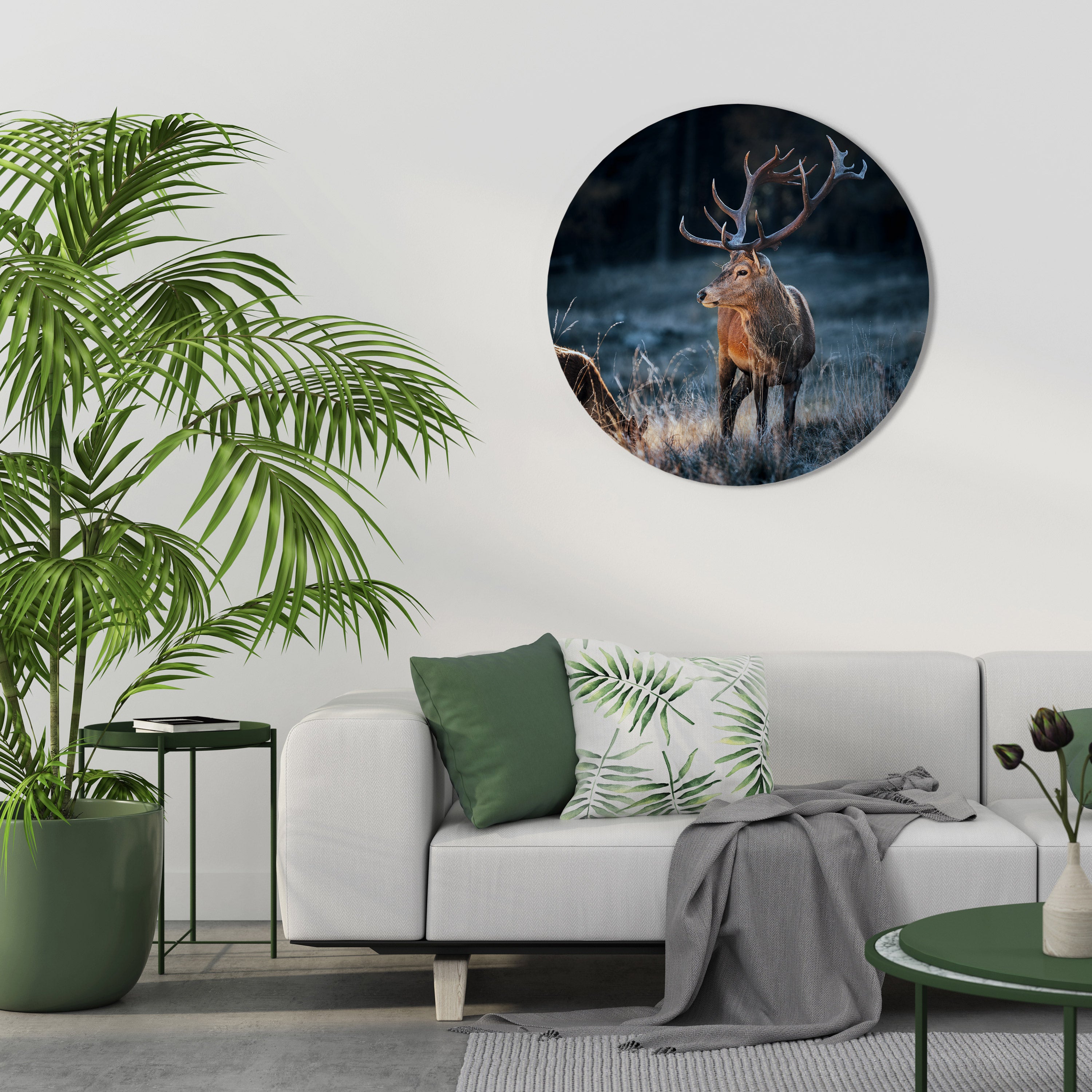 Στρογγυλή Τέχνη Τοίχου ANTLERED REGALITY