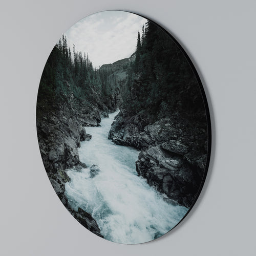 RUSHING REFLECTIONS Στρογγυλός πίνακας ζωγραφικής