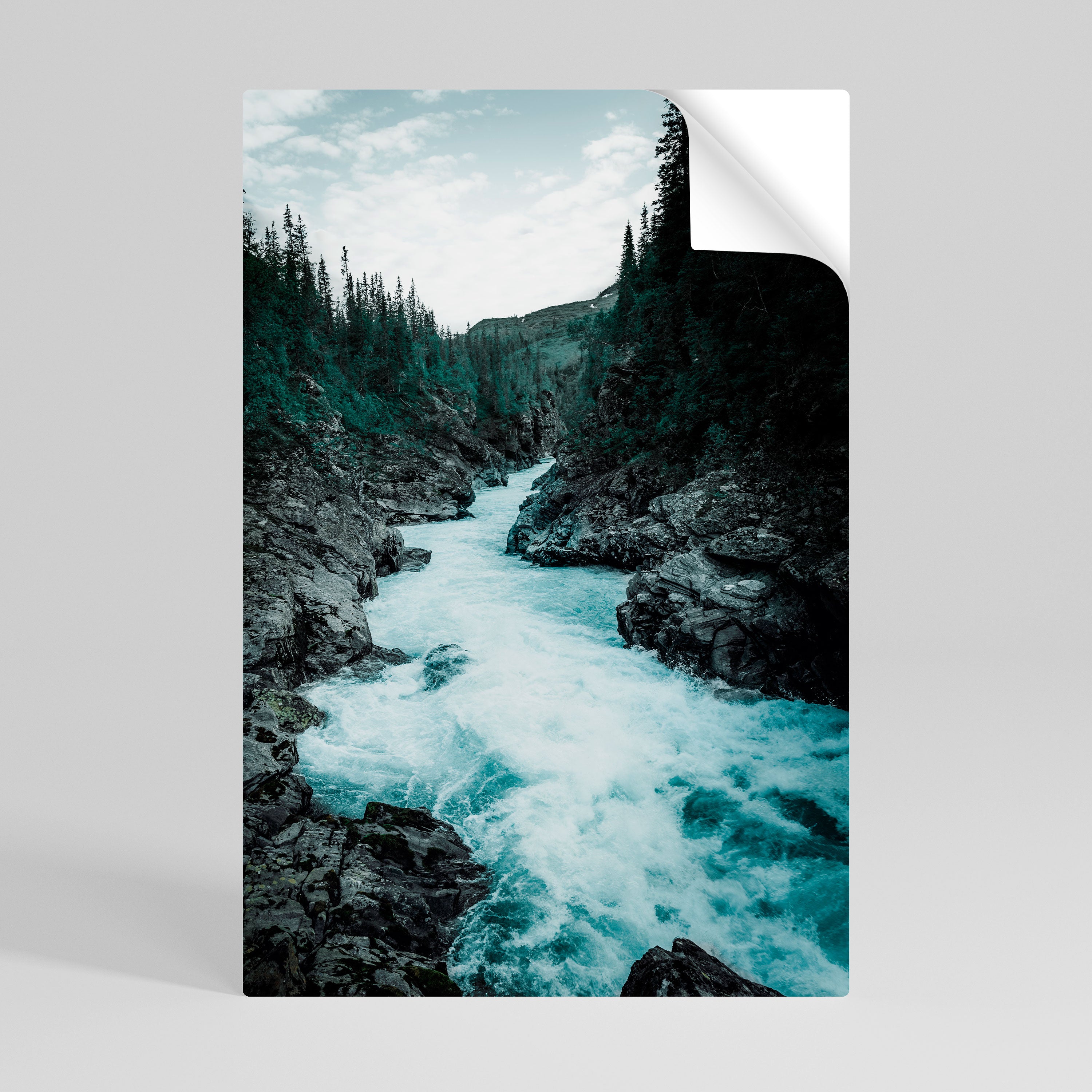 RUSHING REFLECTIONS Peel and Stick Vertical Poster