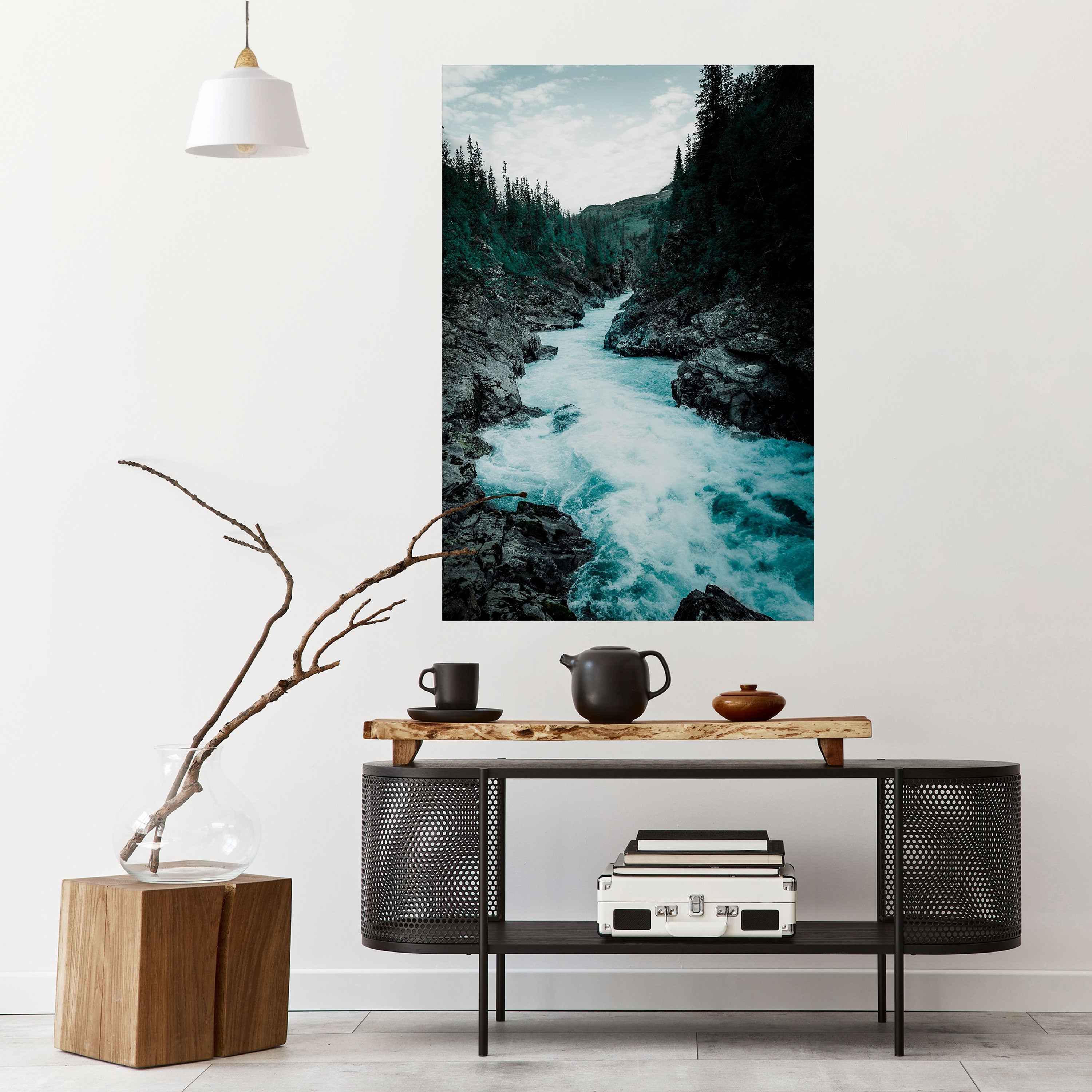 RUSHING REFLECTIONS Peel and Stick Vertical Poster