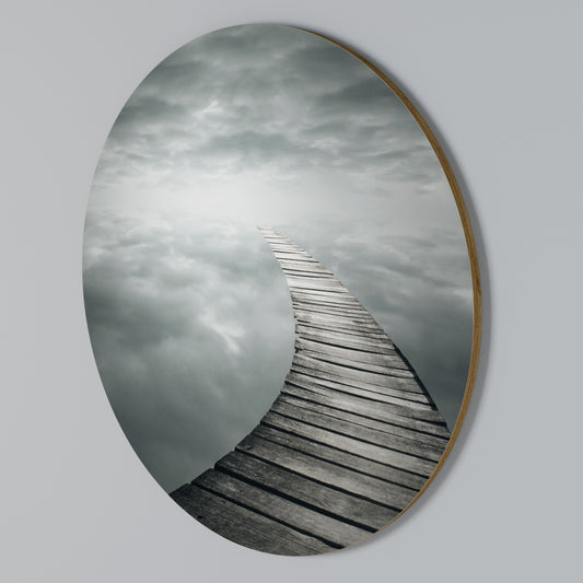 WHISPERING PATHWAYS Στρογγυλός πίνακας ζωγραφικής
