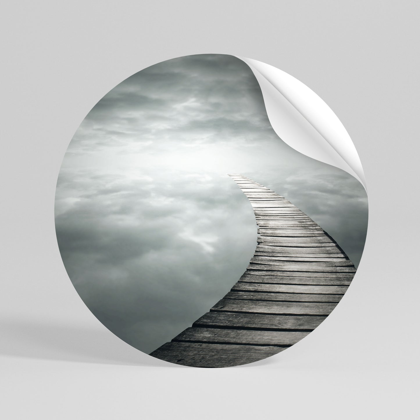 WHISPERING PATHWAYS Αυτοκόλλητη Αφίσα στρογγυλή