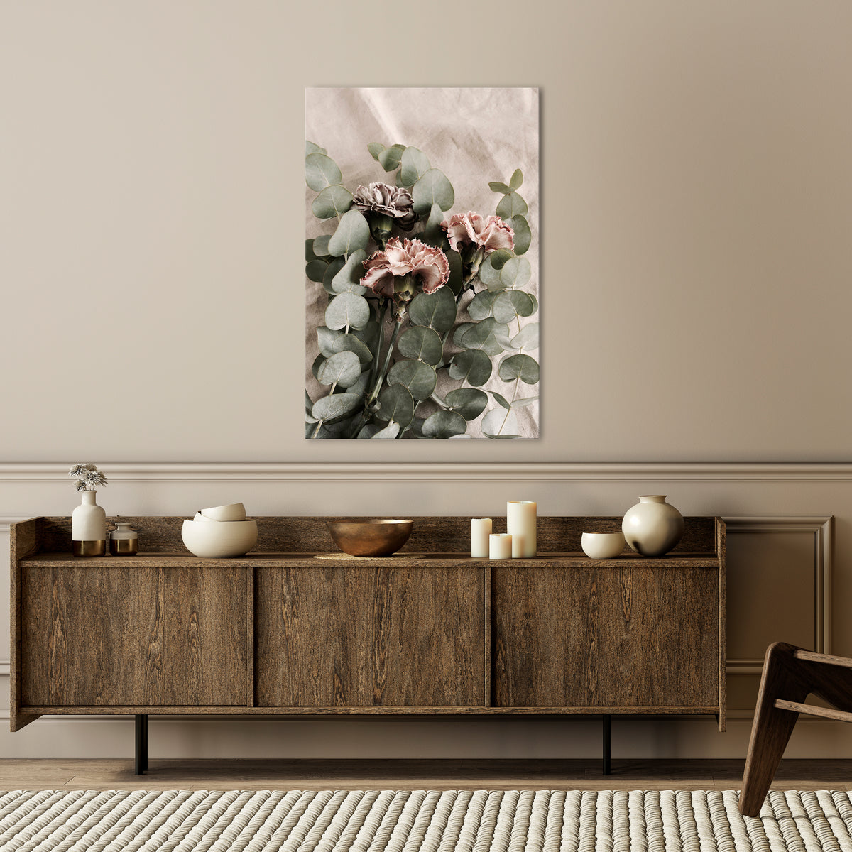 LINEN CLOVES Κατακόρυφος Πίνακας σε Καμβά