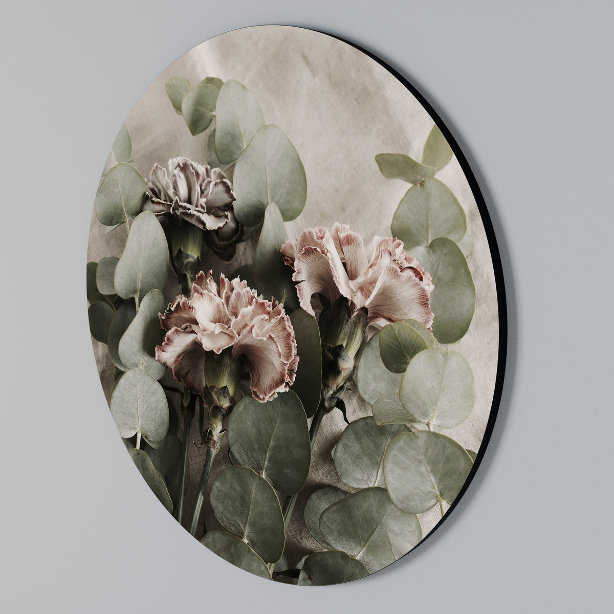 LINEN CLOVES Στρογγυλός πίνακας ζωγραφικής