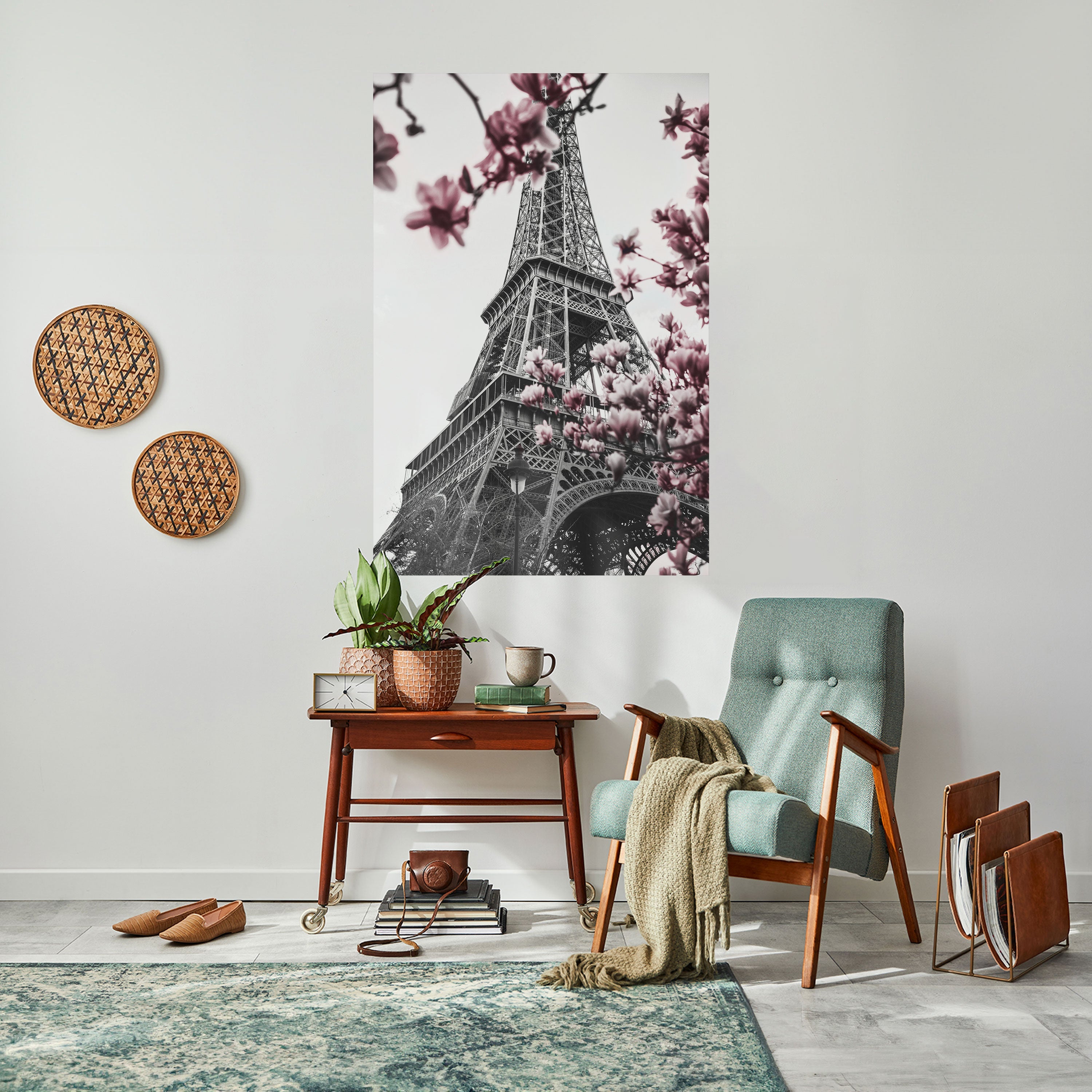 EIFFEL IN BLOOM Peel and Stick Vertical Poster