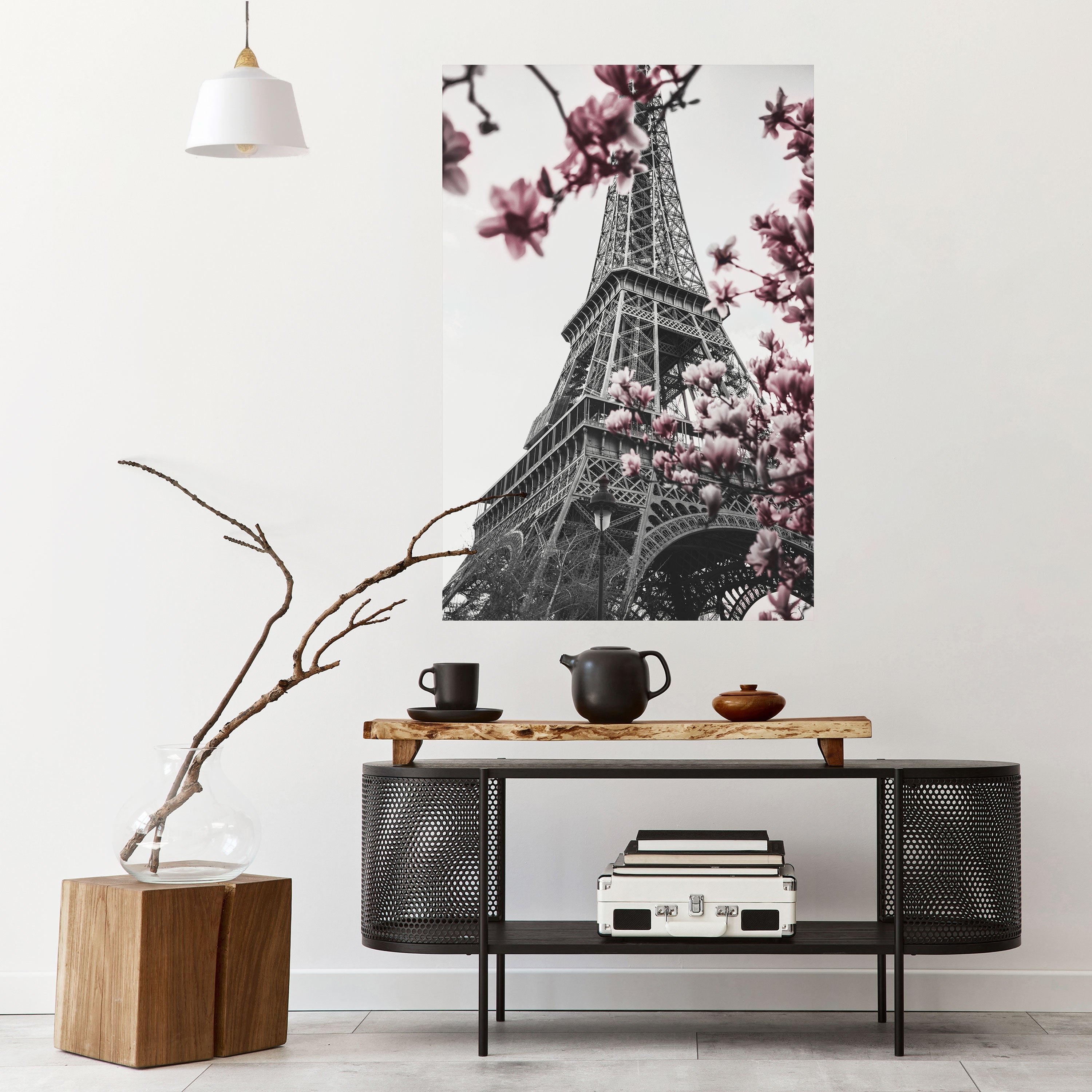 EIFFEL IN BLOOM Peel and Stick Vertical Poster